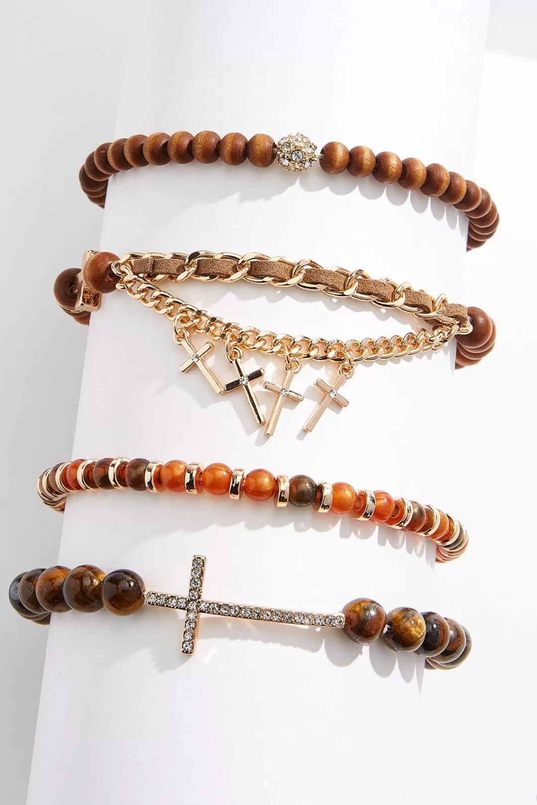 Cato Inspirational | Bracelets | Inspirational Wood Stretch Bracelet Set