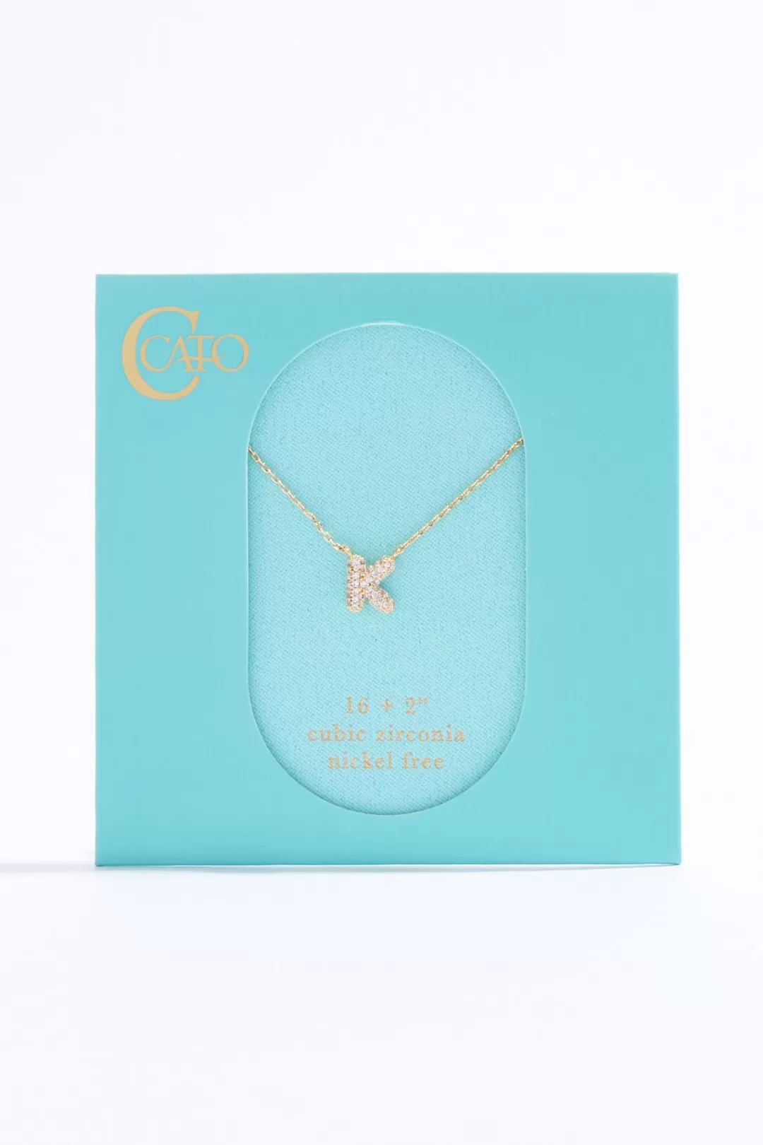 Cato Necklaces | K Initial Bubble Necklace