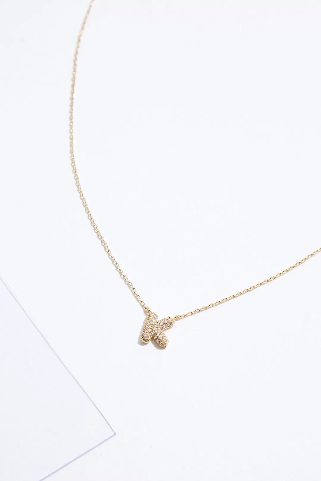 Cato Necklaces | K Initial Bubble Necklace