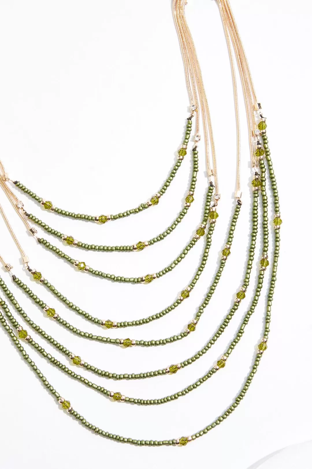 Cato Necklaces | Layered Seed Bead Adjustable Necklace