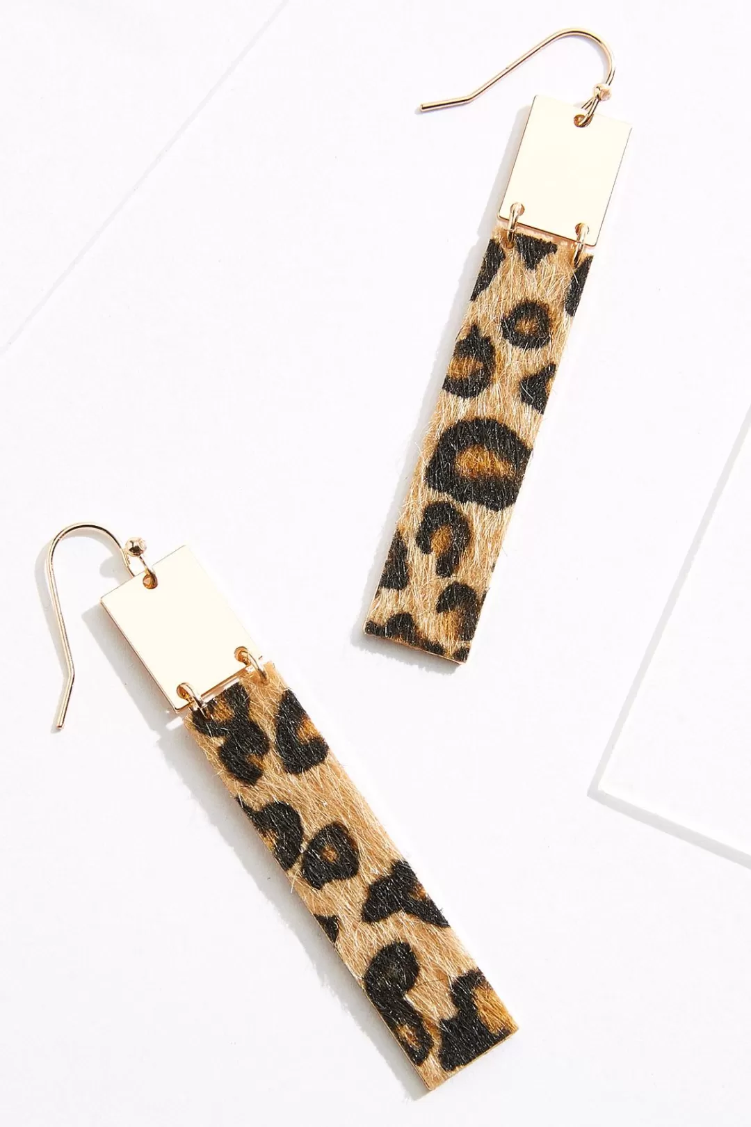 Cato Earrings | Leopard Fur Post Earrings