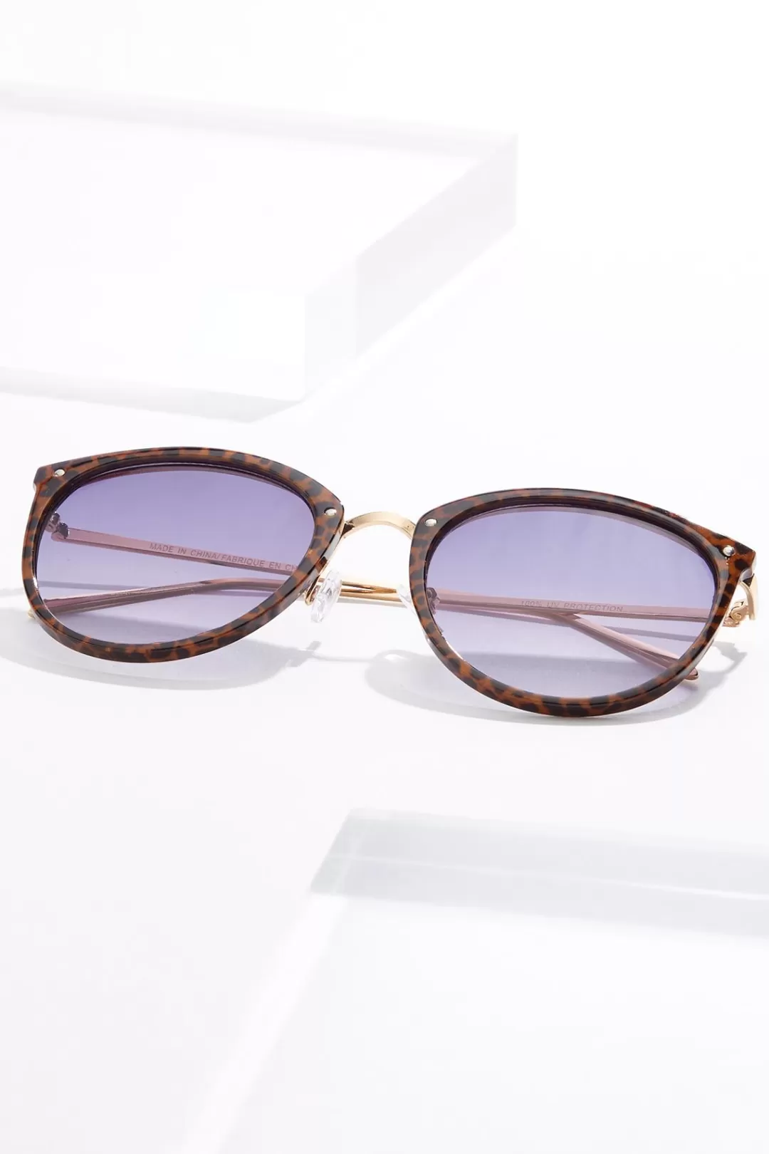 Cato Sunglasses | Leopard Trim Sunglasses