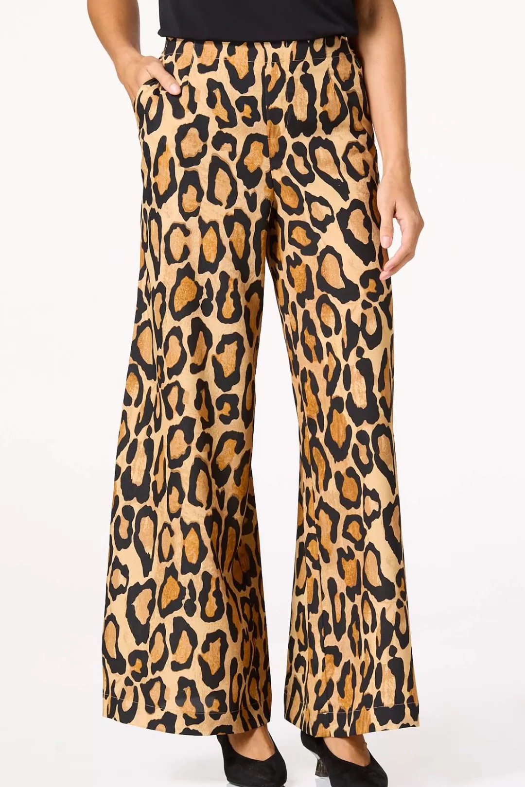 Cato Pants | Leopard Wide Leg Pants