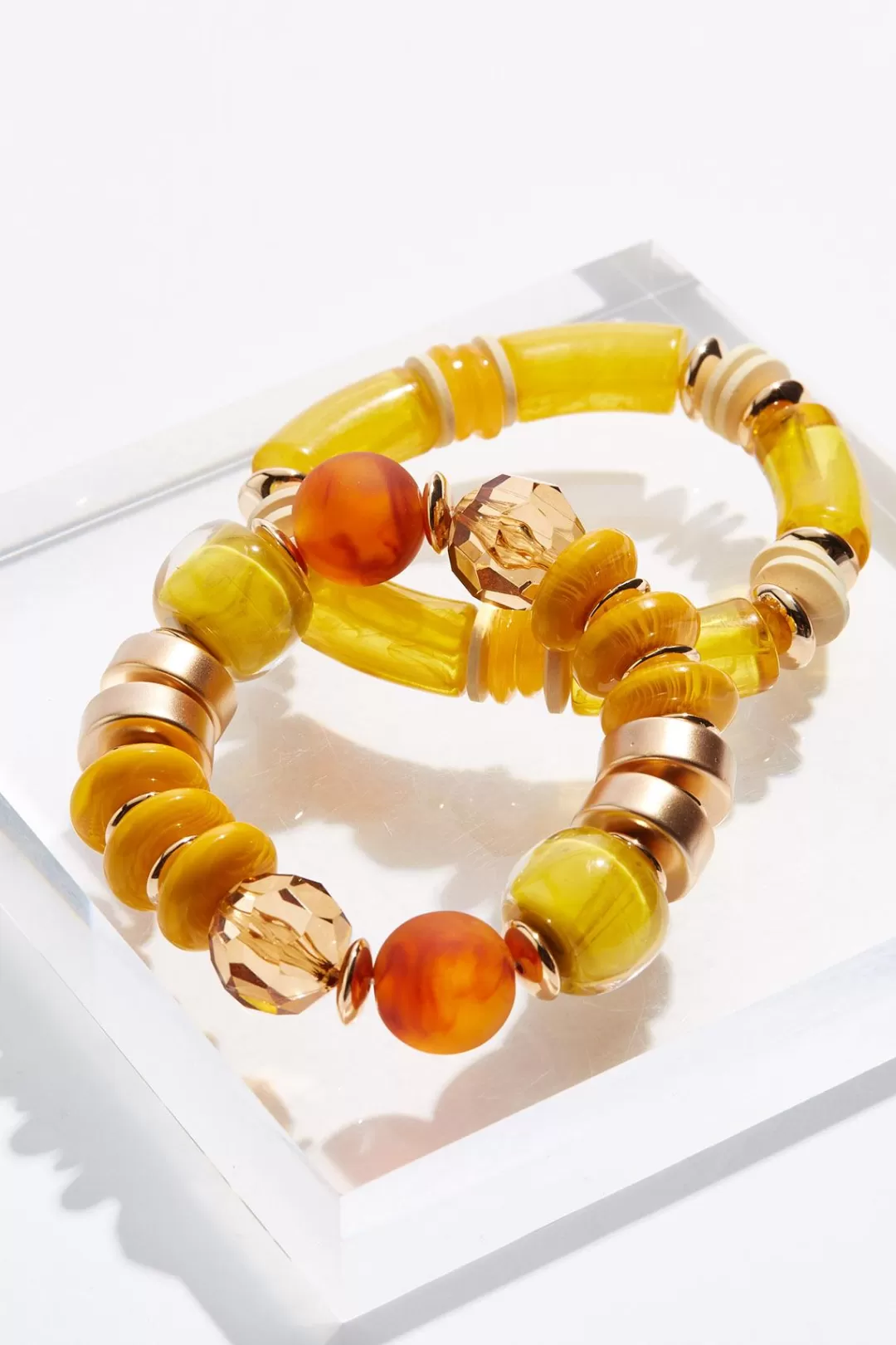 Cato Bracelets | Lucite Beaded Bracelet Set