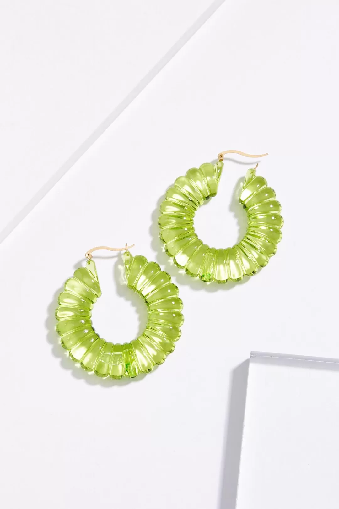 Cato Earrings | Lucite Bubble Hoop Earrings