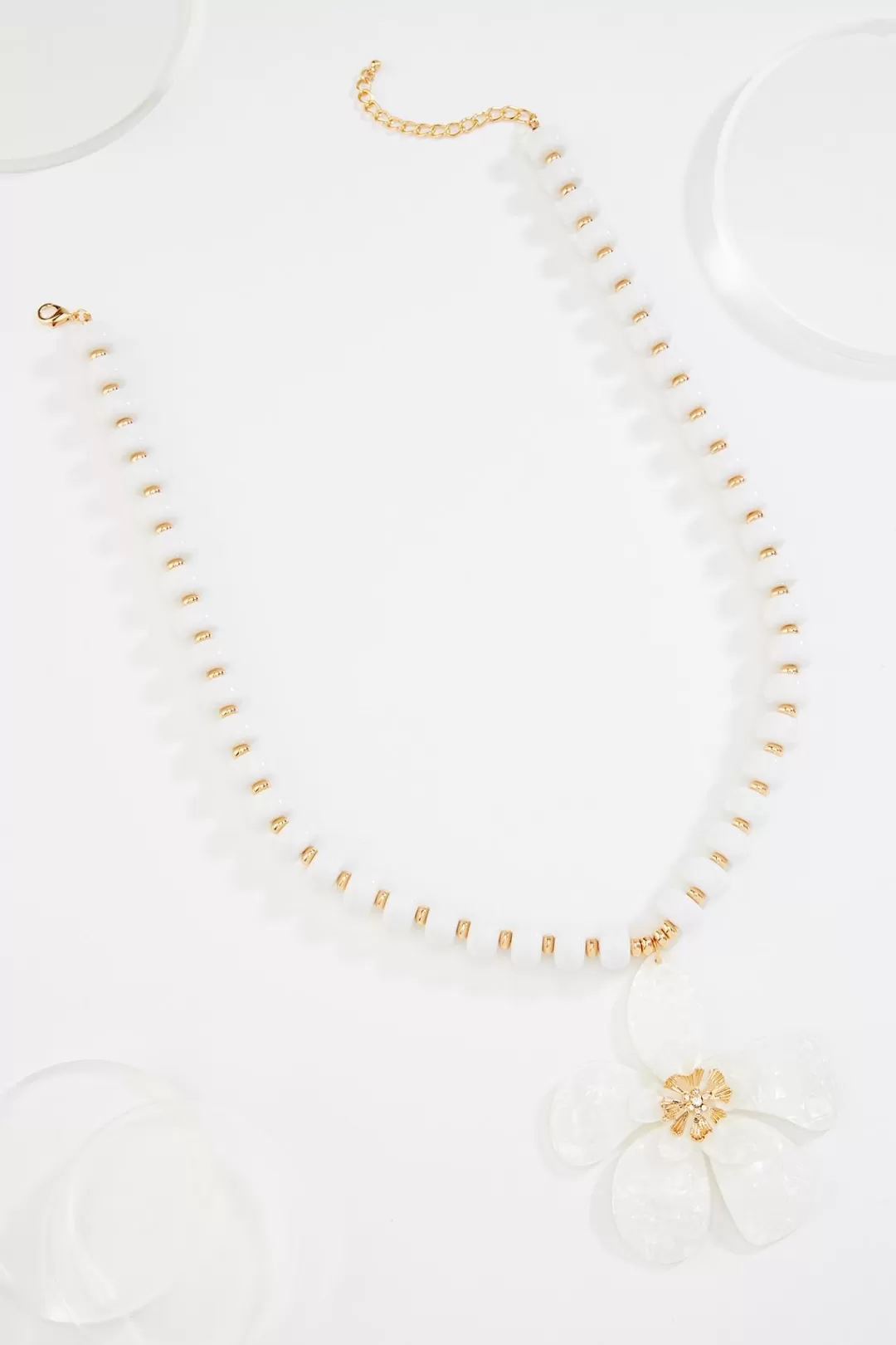 Cato Necklaces | Lucite Flower Statement Necklace