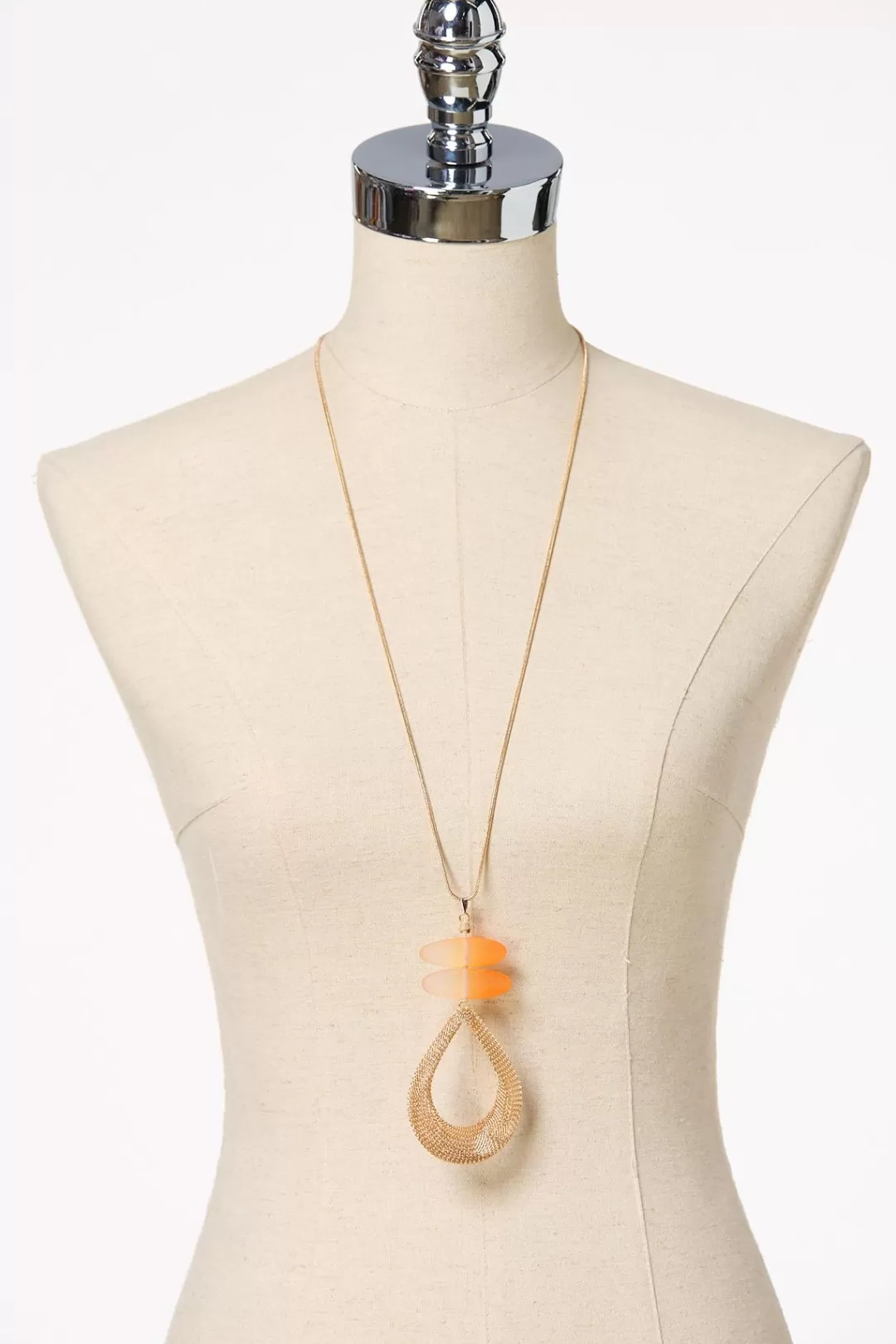 Cato Sets | Necklaces | Lucite Mesh Wire Pendant Necklace Set