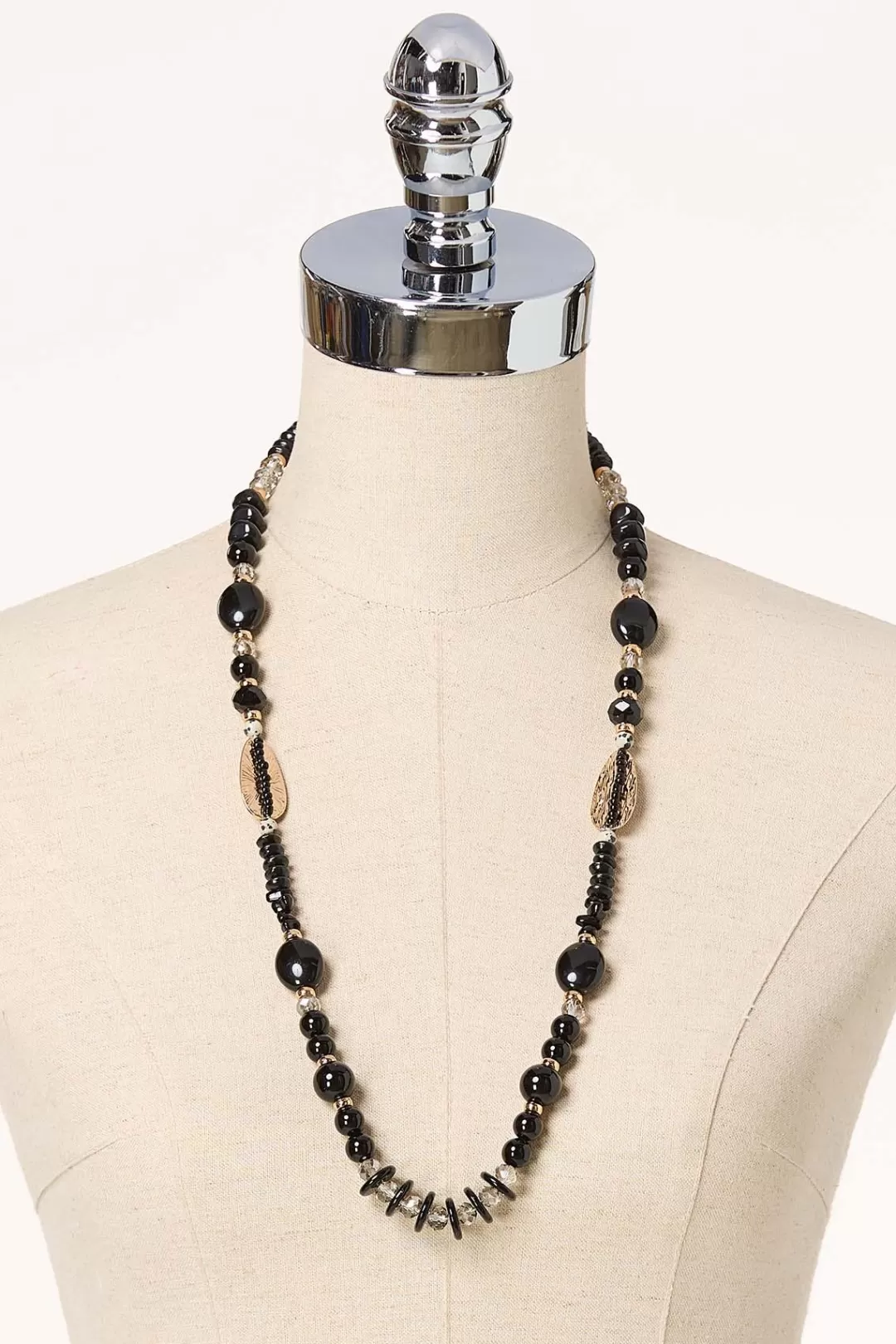 Cato Necklaces | Lucite Mixed Bead Long Necklace