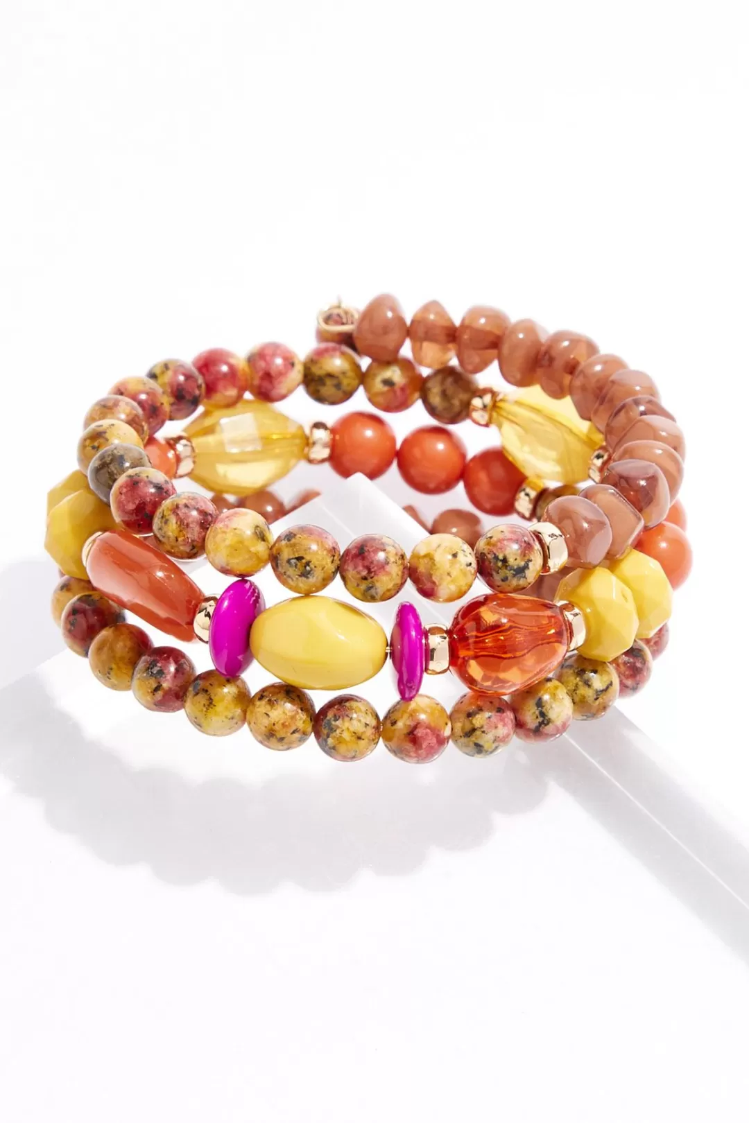 Cato Bracelets | Lucite Bead Coil Bracelet