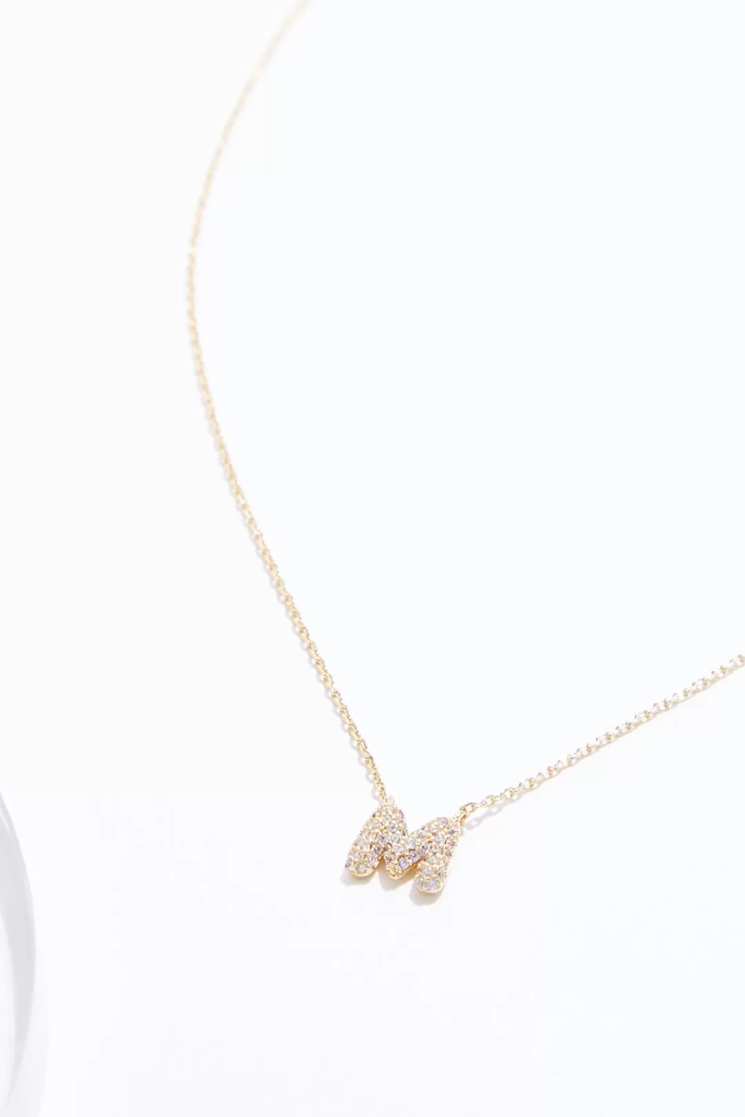 Cato Necklaces | M Initial Bubble Necklace