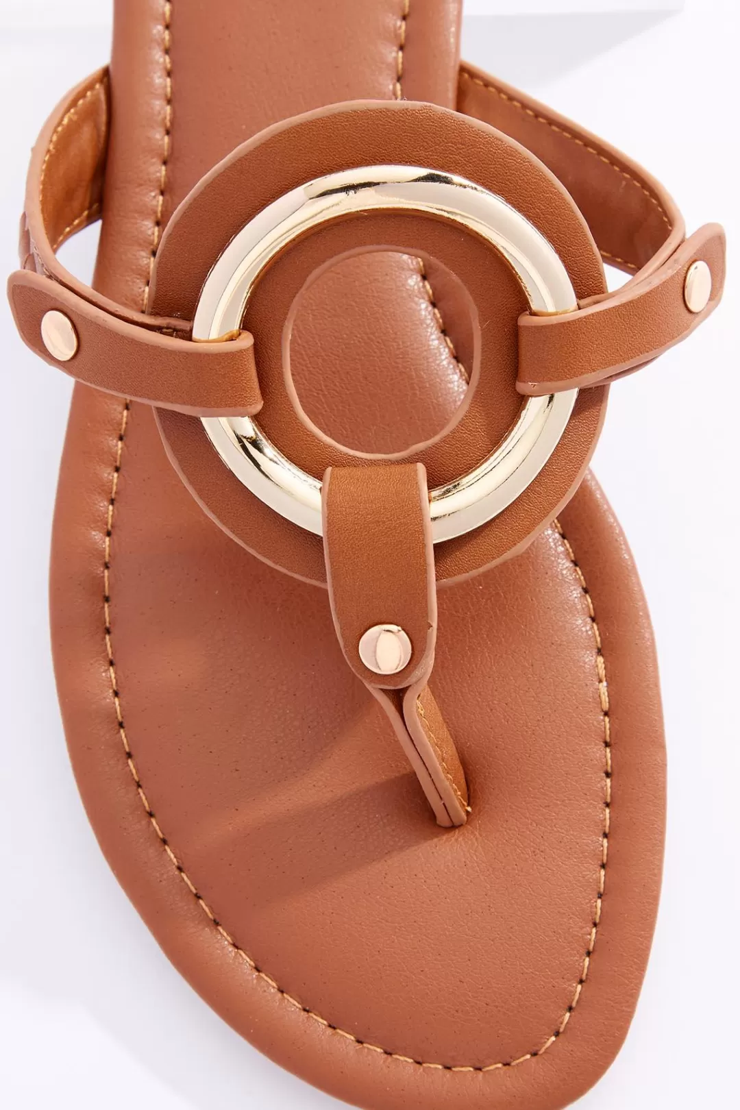 Cato Sandals | Metal Hoop Thong Sandals