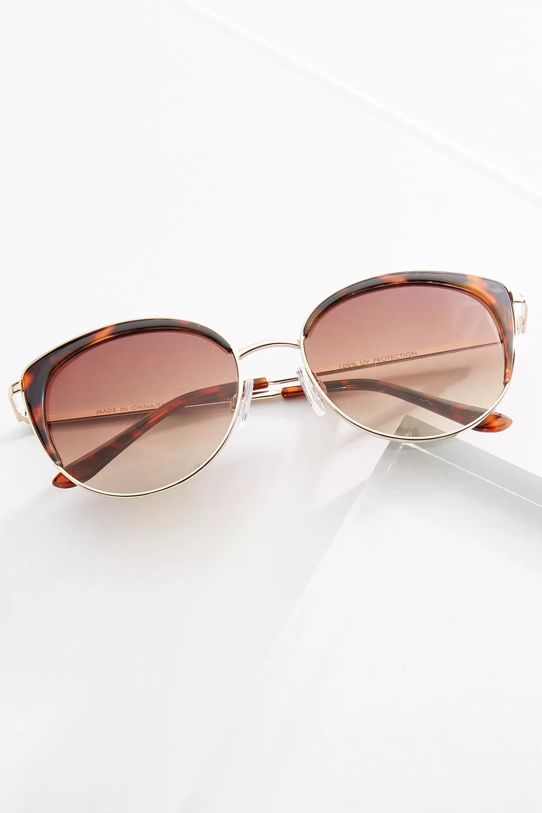 Cato Sunglasses | Metal Tortoise Round Sunglasses