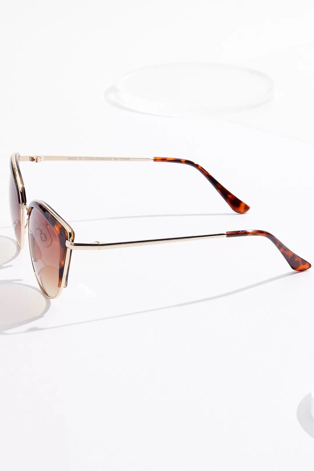 Cato Sunglasses | Metal Tortoise Round Sunglasses