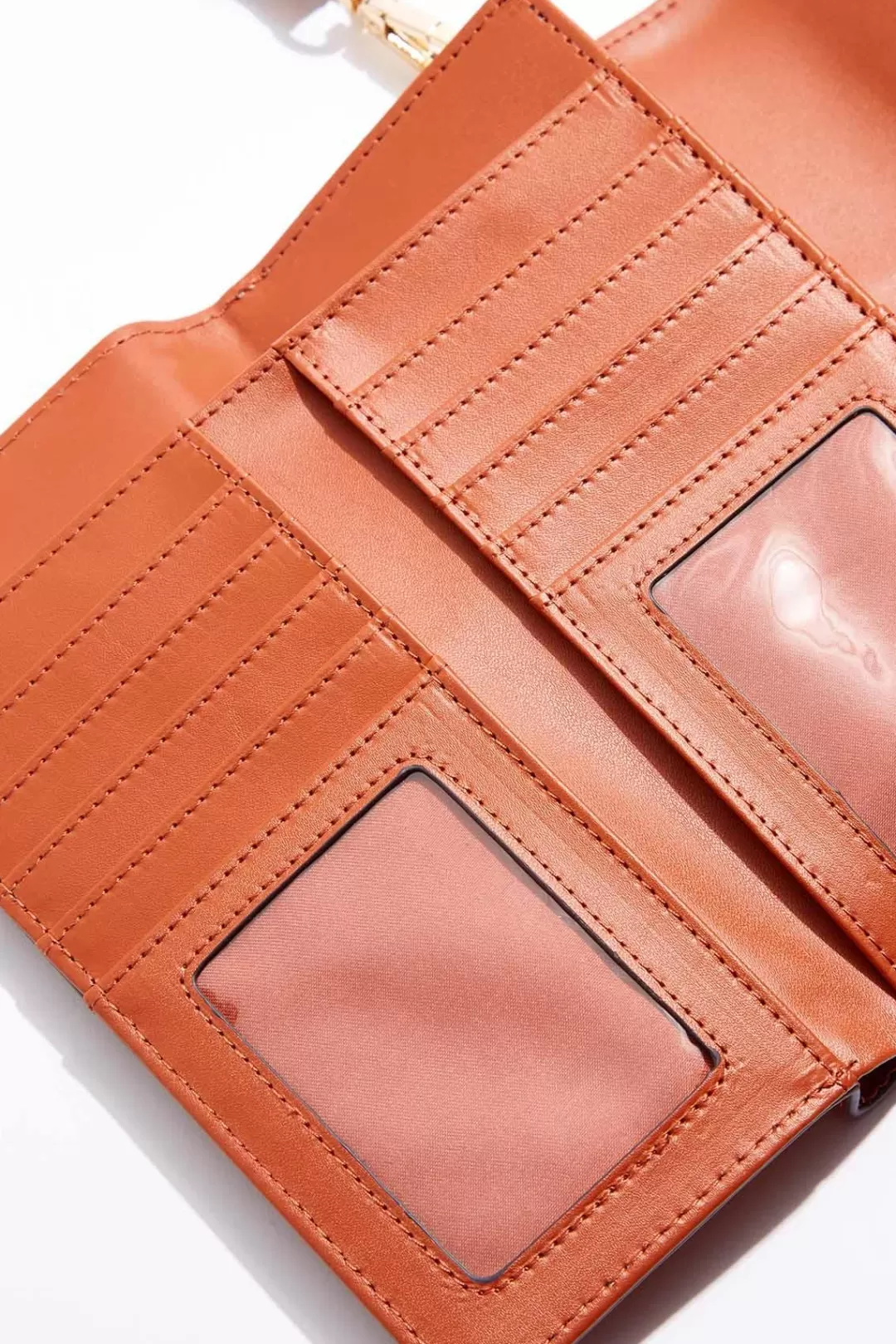 Cato Handbags | Metallic Disc Whipstitch Wallet