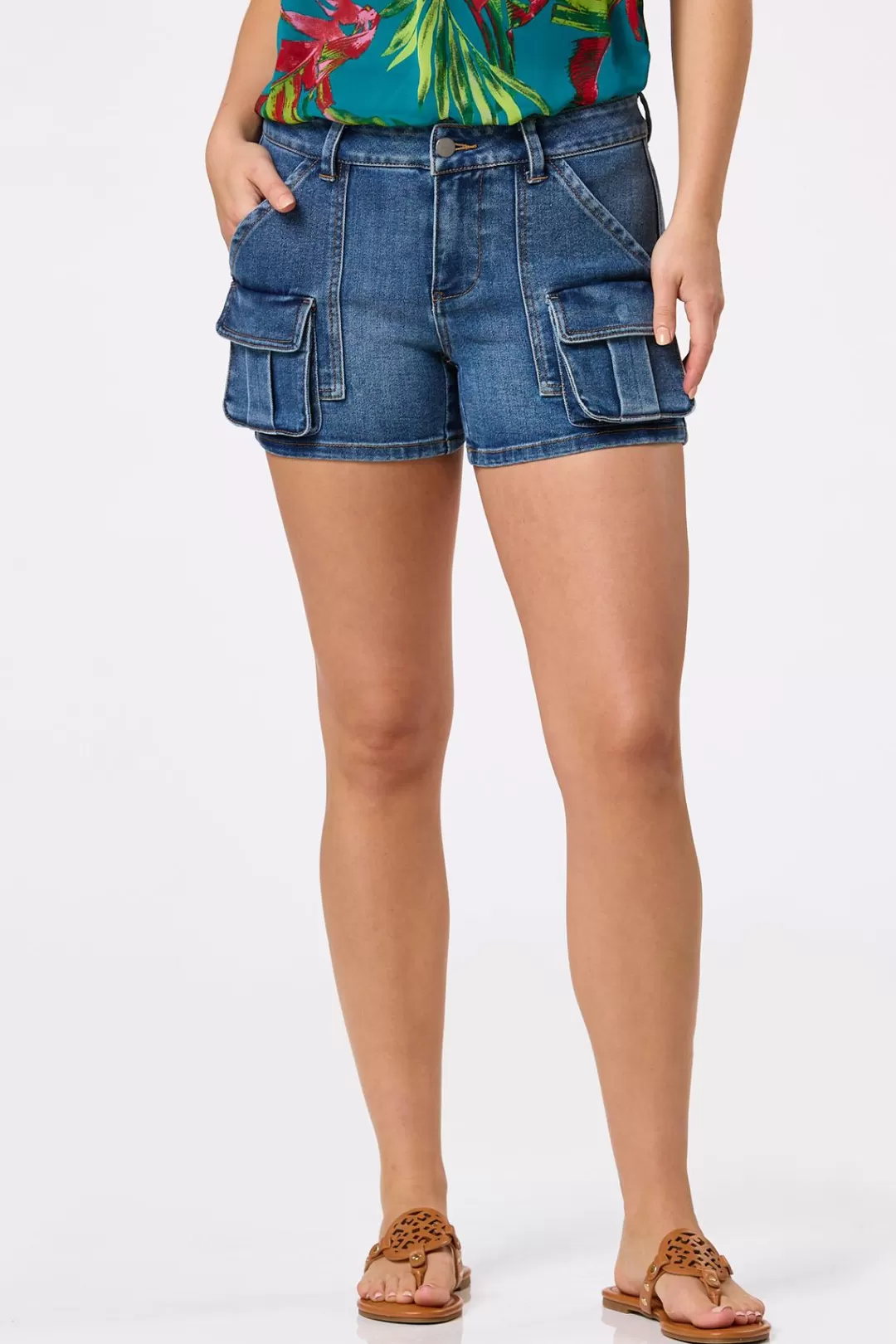 Cato Shorts | Jeans | Mid Denim Cargo Shorts