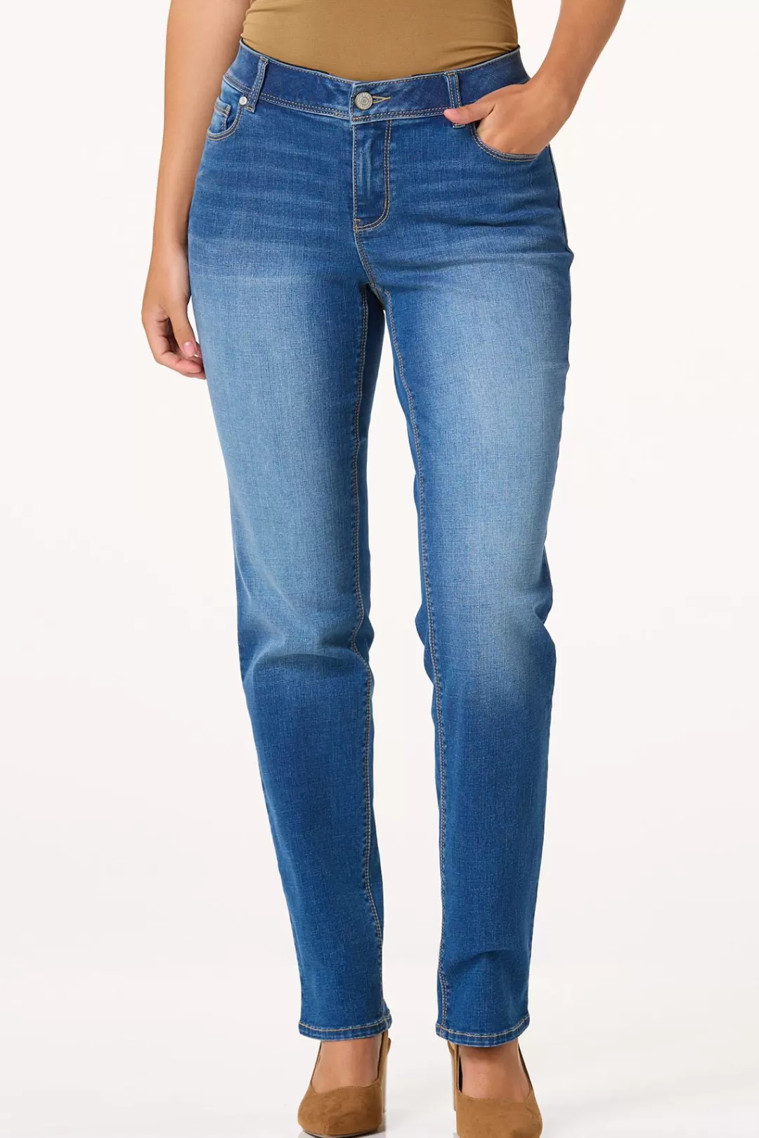 Cato Jeans | Mid Rise Faded Blue Jeans