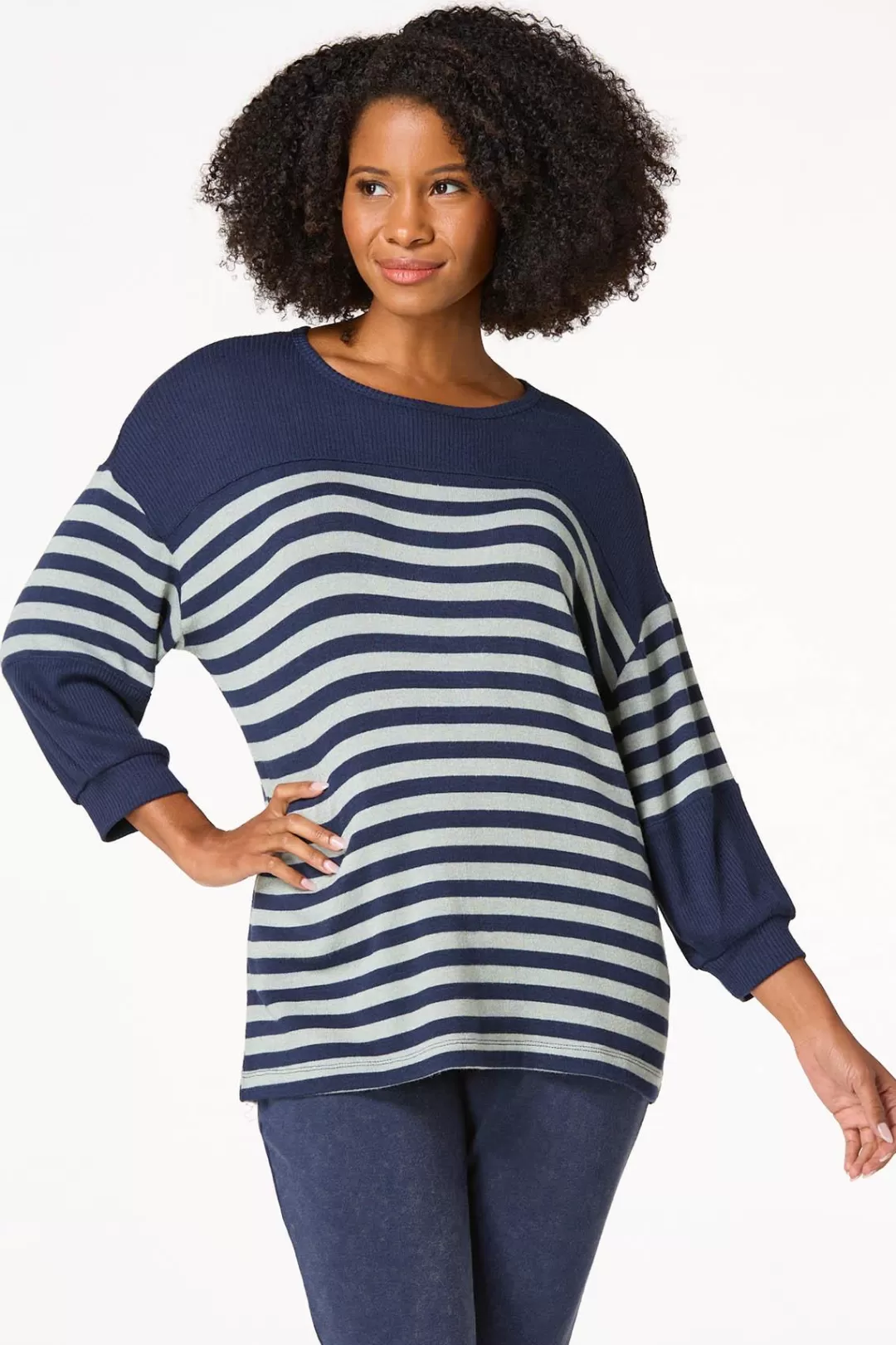 Cato Athleisure | Tops | Mix Stripe Tunic