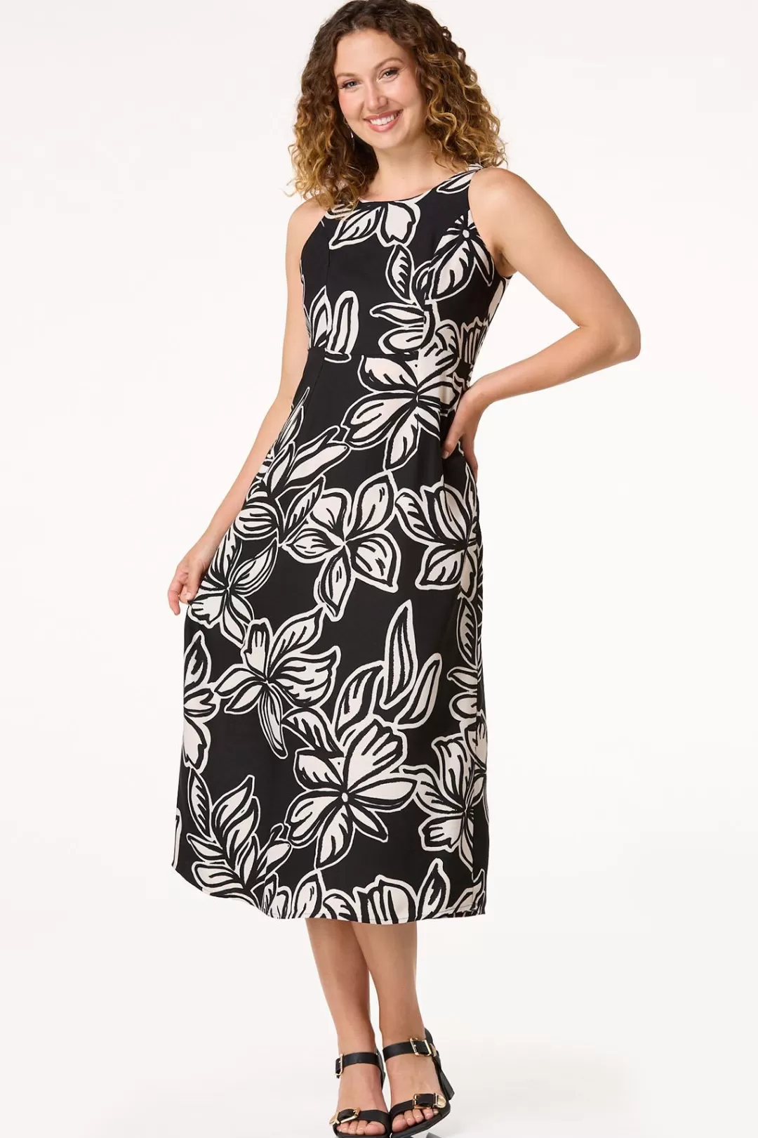 Cato Dresses | Modern Floral Midi Dress