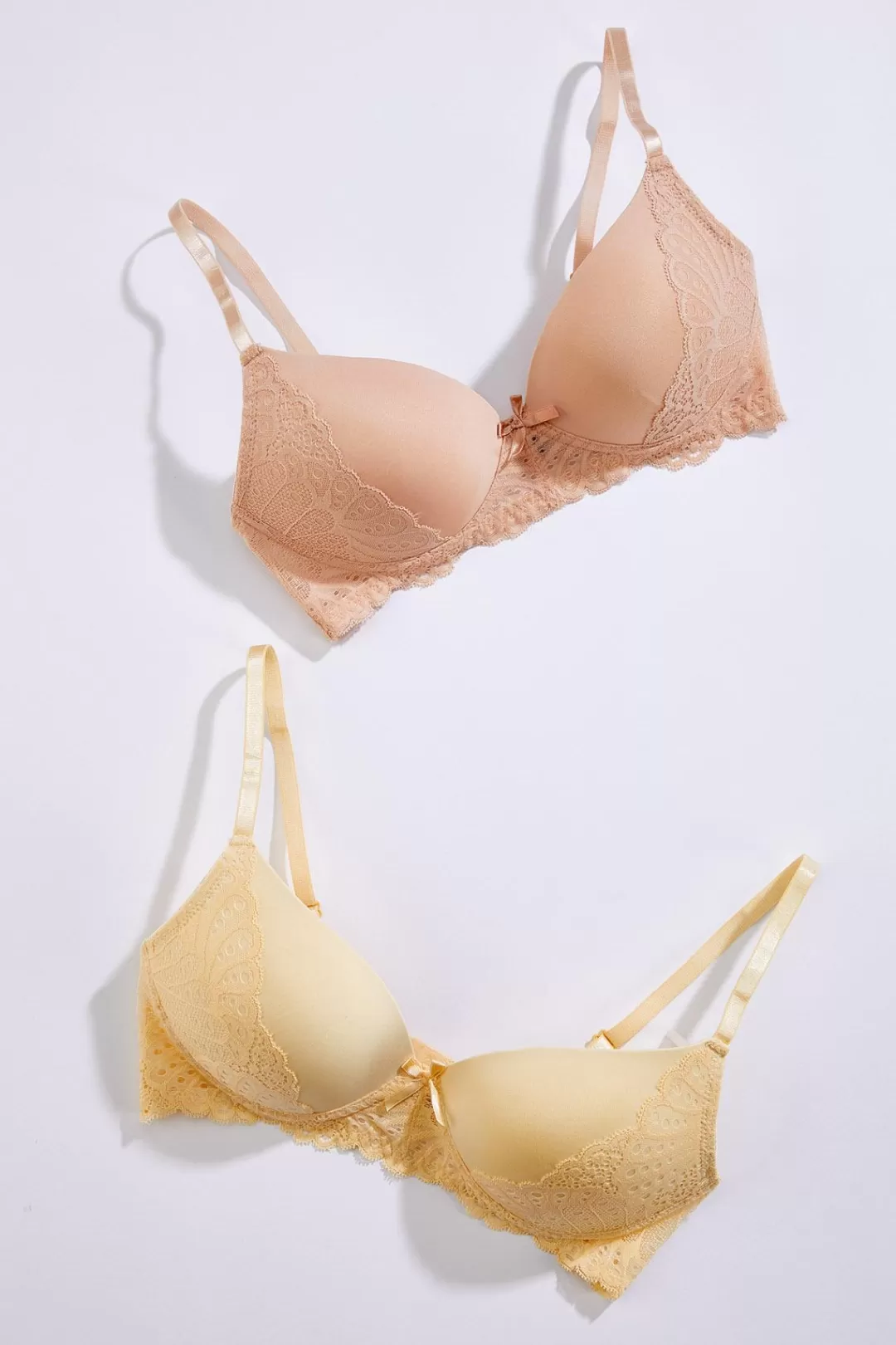 Cato Intimates | Neutral Lace Wire- Free Bra Set