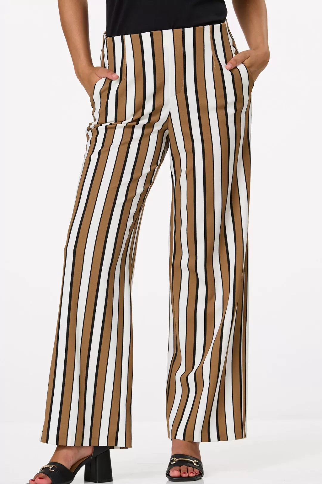 Cato Pants | Neutral Stripe Pants