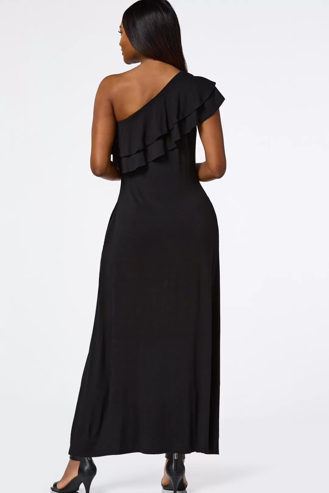 Cato Dresses | One Shoulder Ruffled Maxi Dress