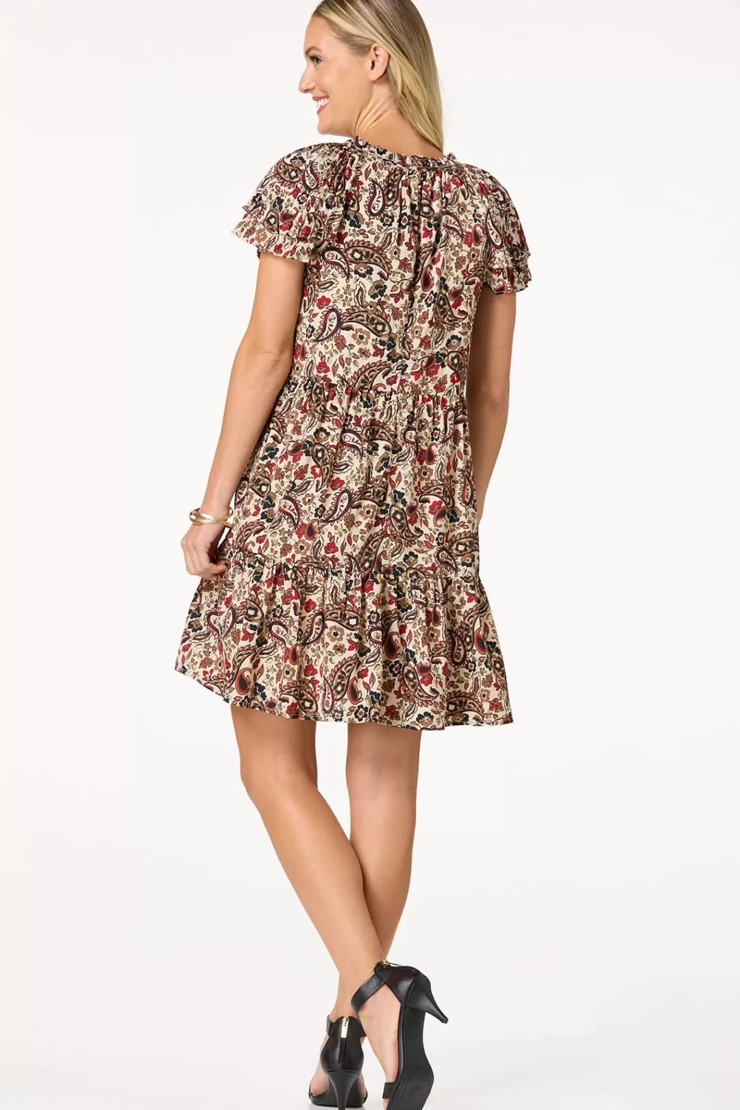 Cato Dresses | Paisley Babydoll Swing Dress