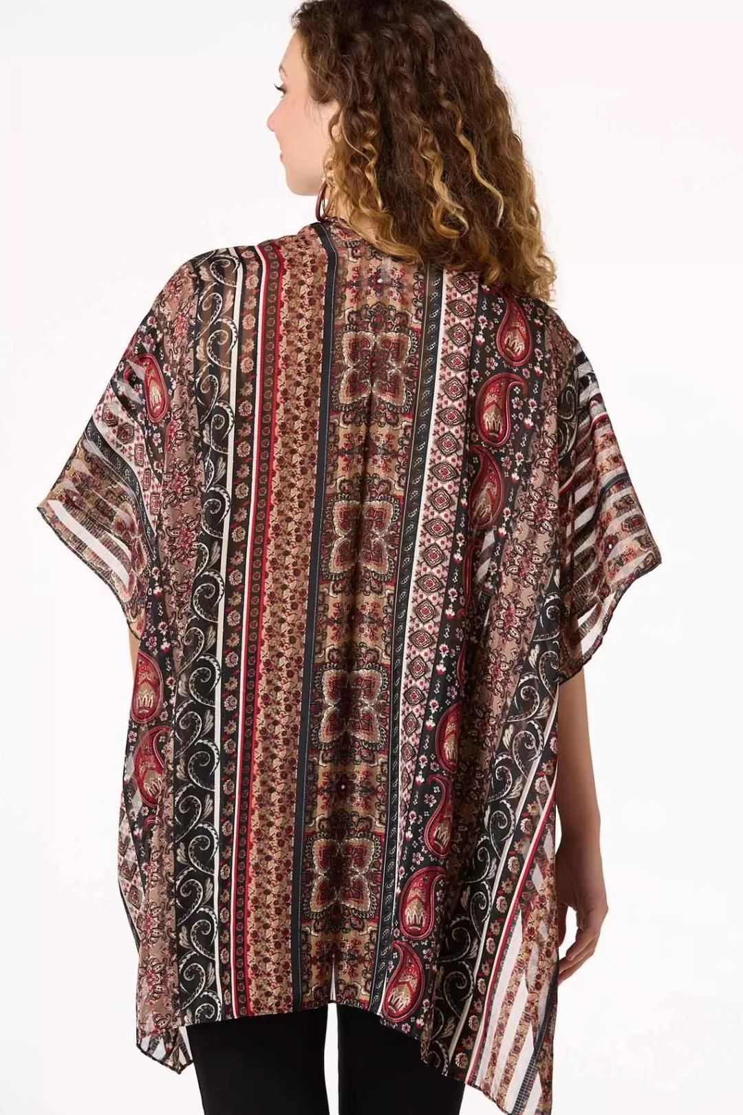 Cato Cover Ups | Tops | Paisley Stripe Pattern Kimono