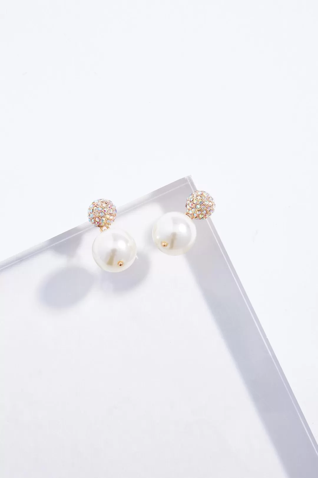 Cato Social Occasion | Earrings | Pave Pearl Dangle Earrings