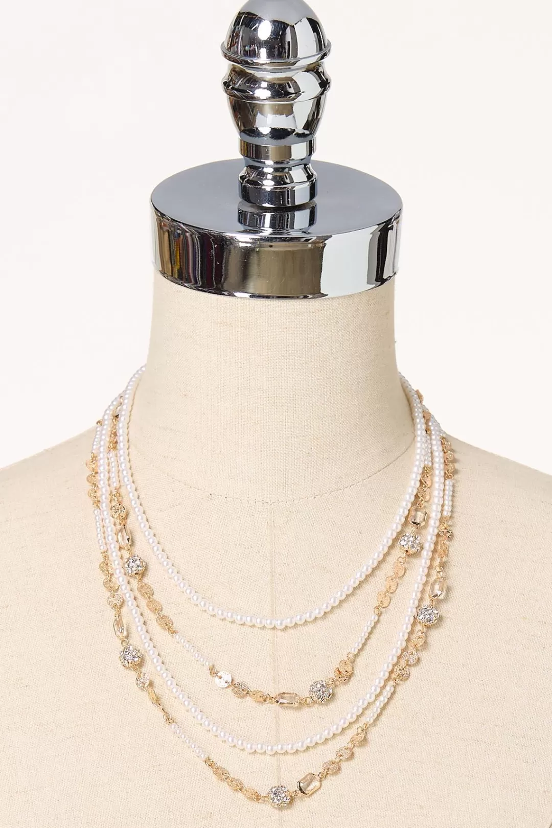 Cato Sets | Necklaces | Pearl Layered Mix Necklace Set