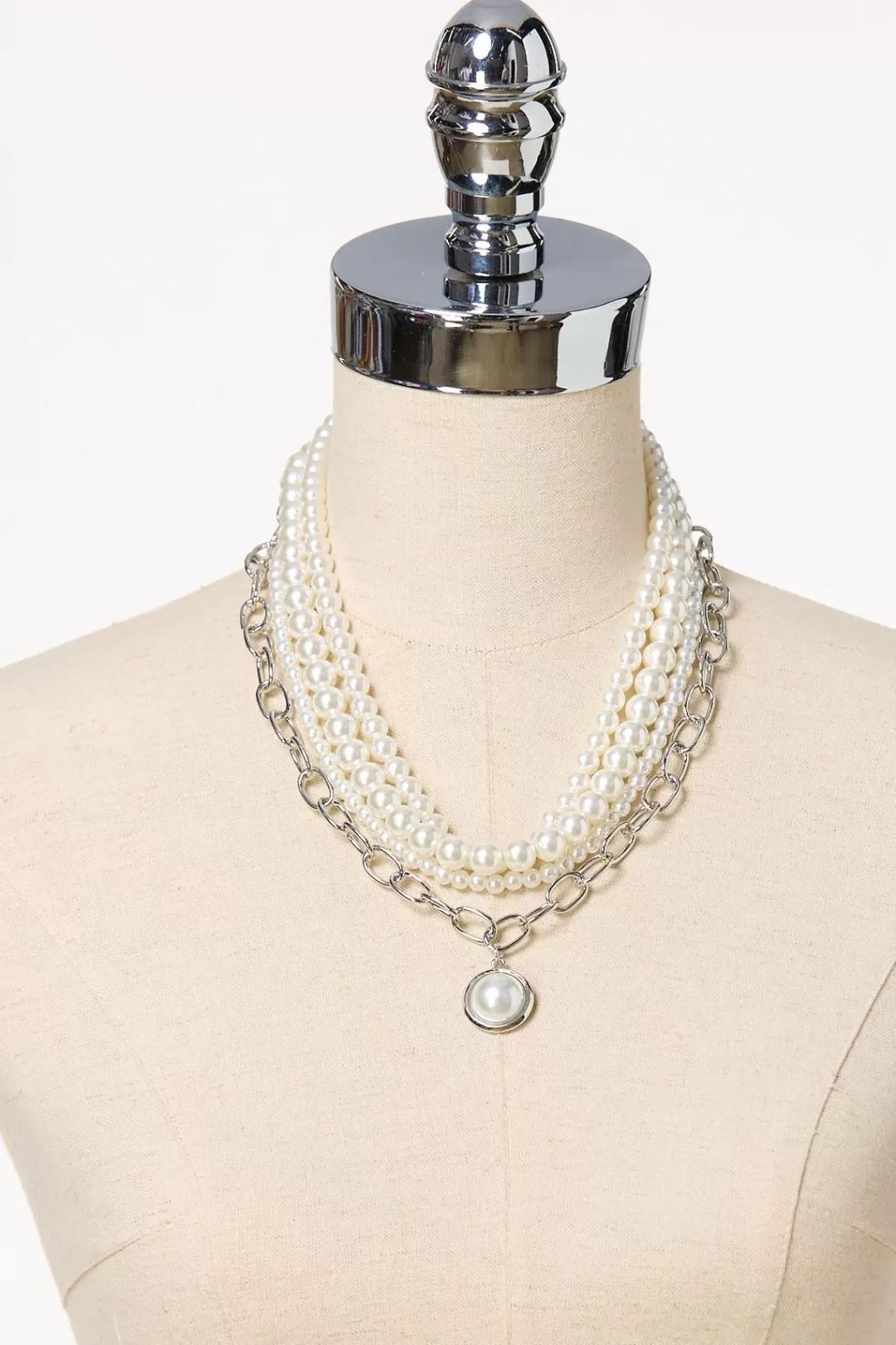 Cato Sets | Necklaces | Pearl Layered Chain Necklace Set