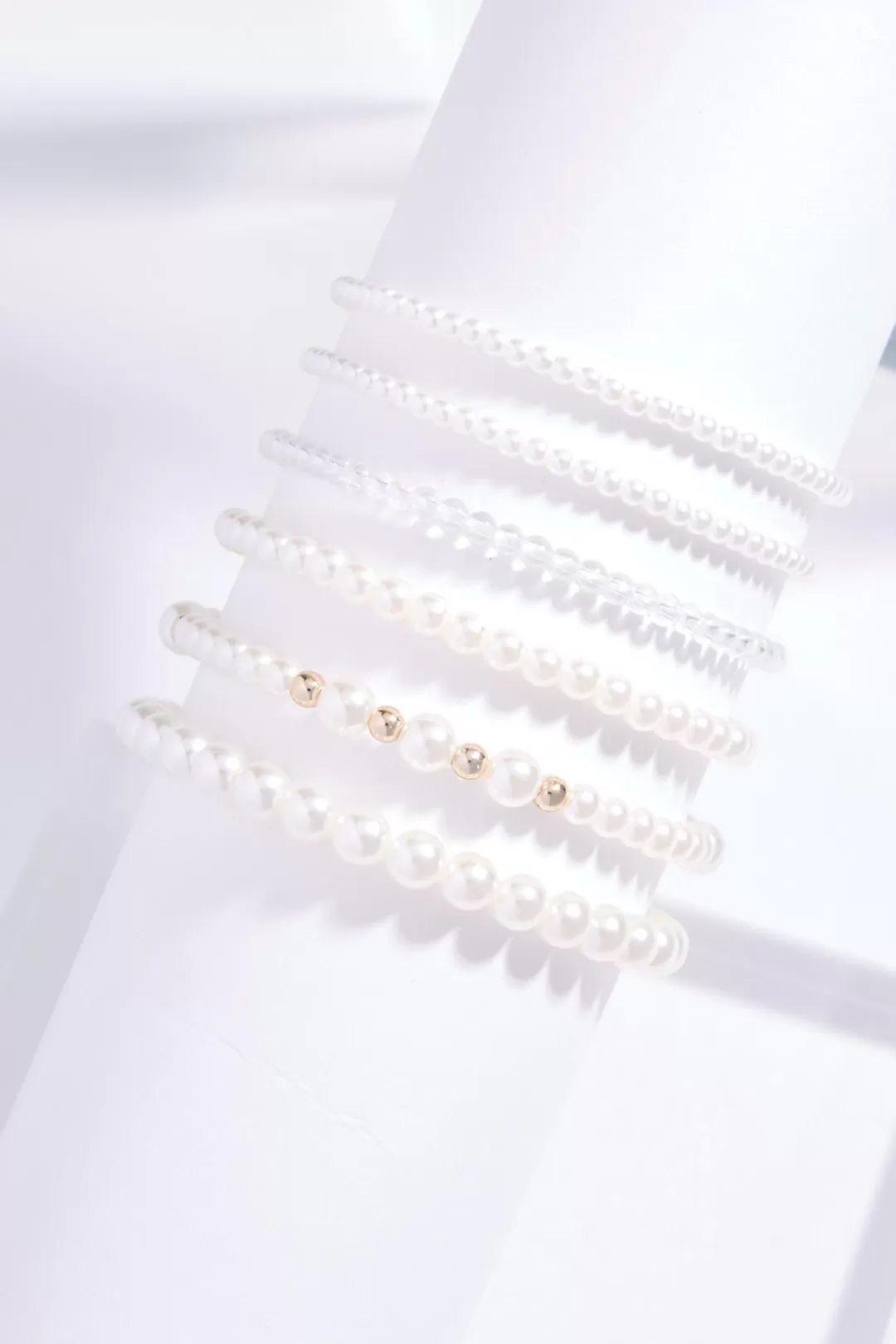 Cato Bracelets | Pearl Stretch Bracelet Set