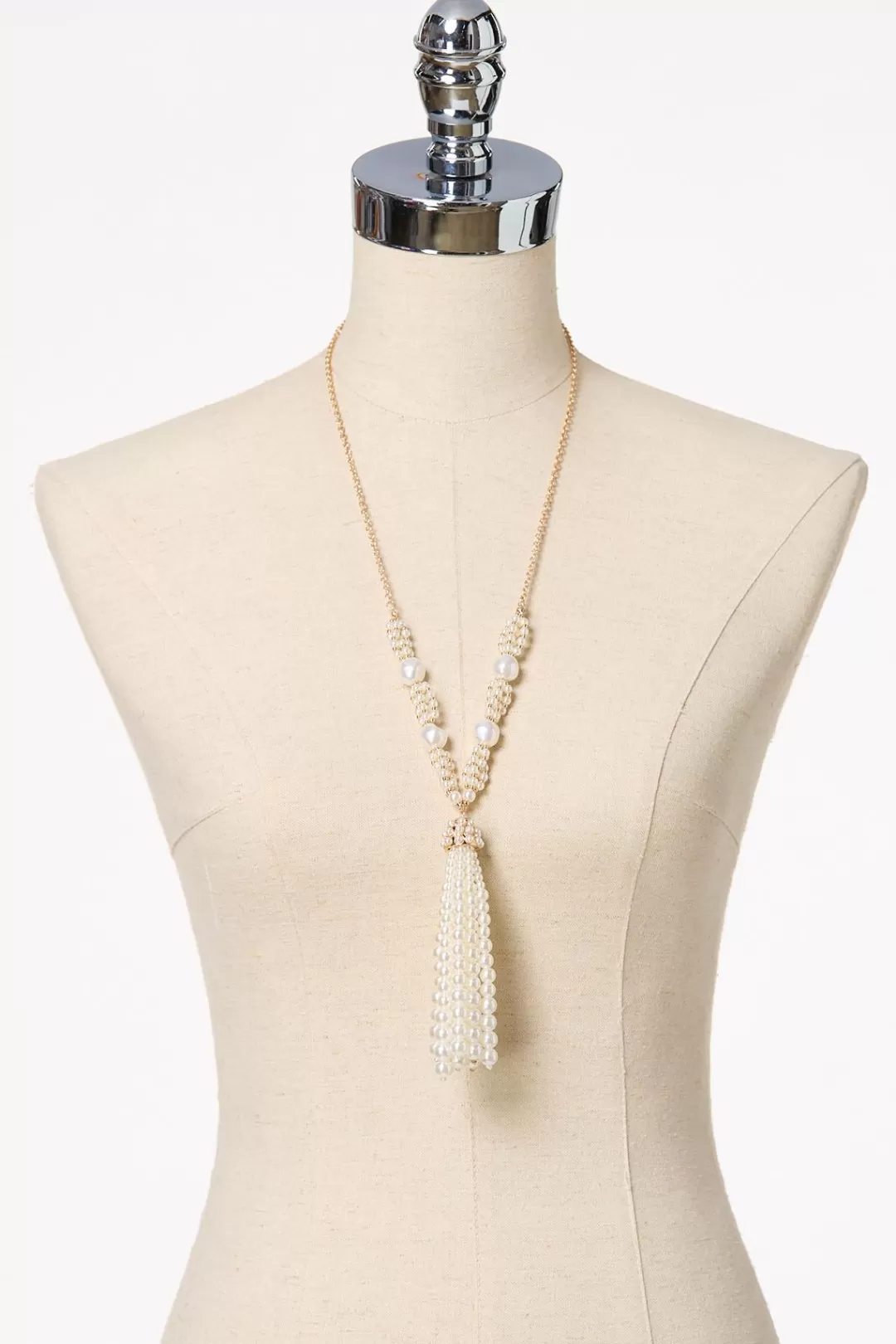 Cato Necklaces | Pearl Tassel Long Necklace