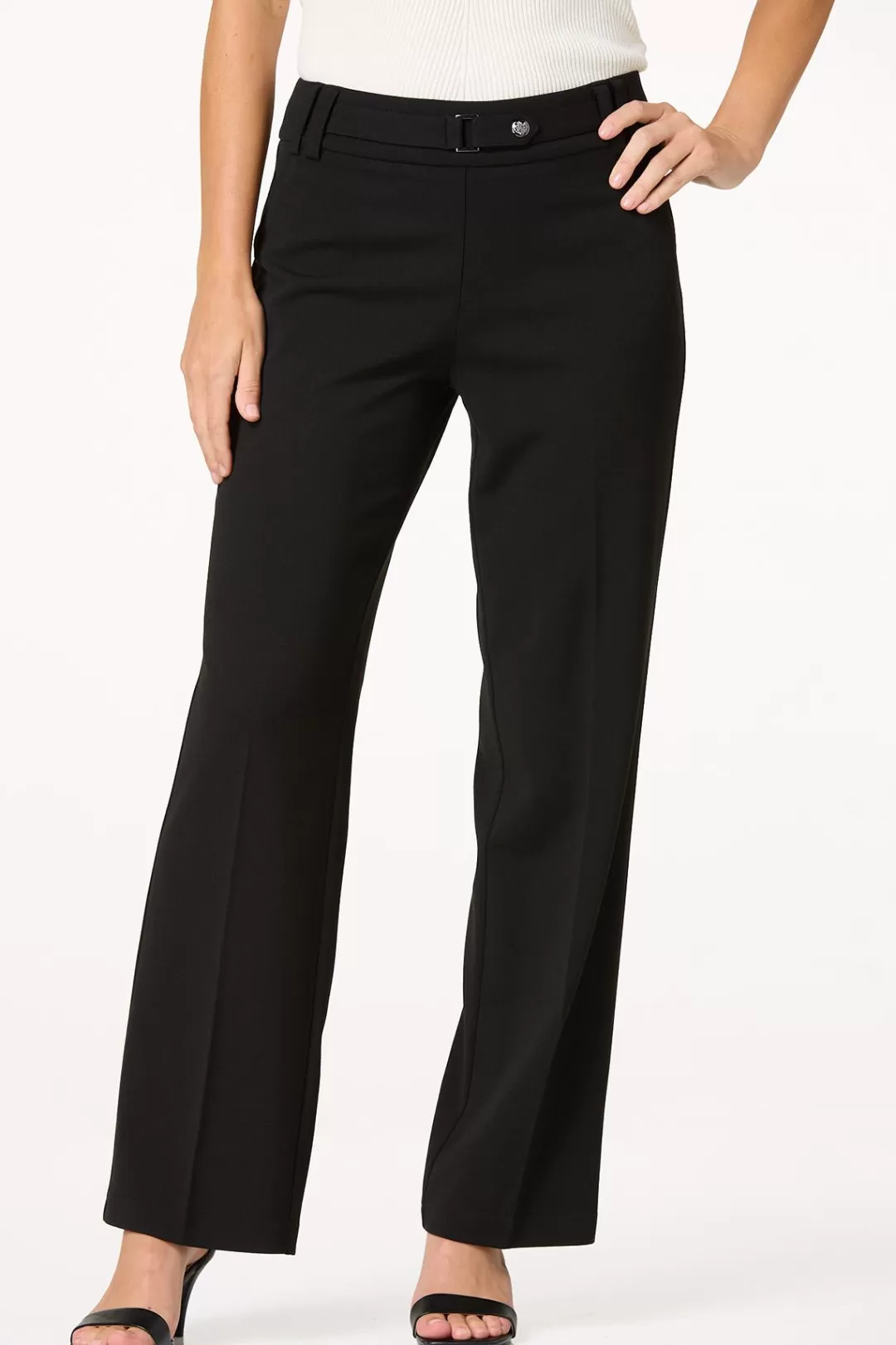 Cato Petites | Pants | Petite Belted Wide Leg Pants