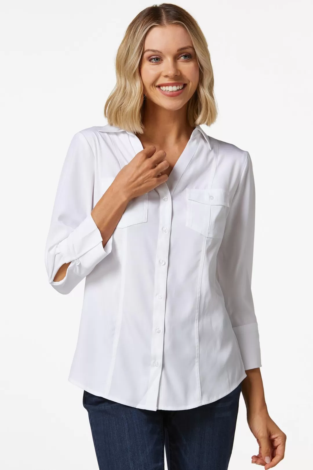 Cato Petites | Tops | Petite Classic Button Down Shirt