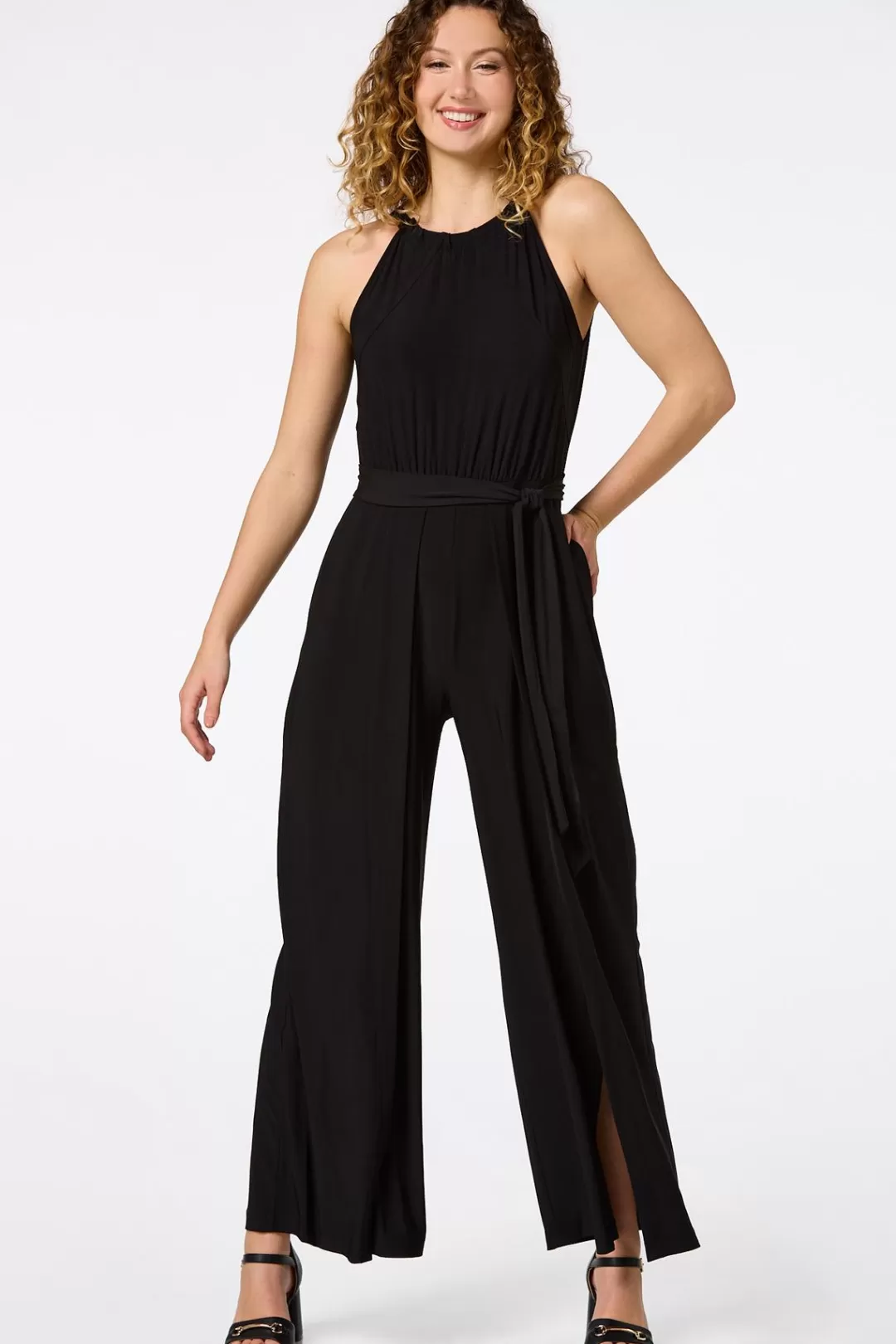 Cato Petites | Dresses | Petite Cleo Tie Waist Jumpsuit