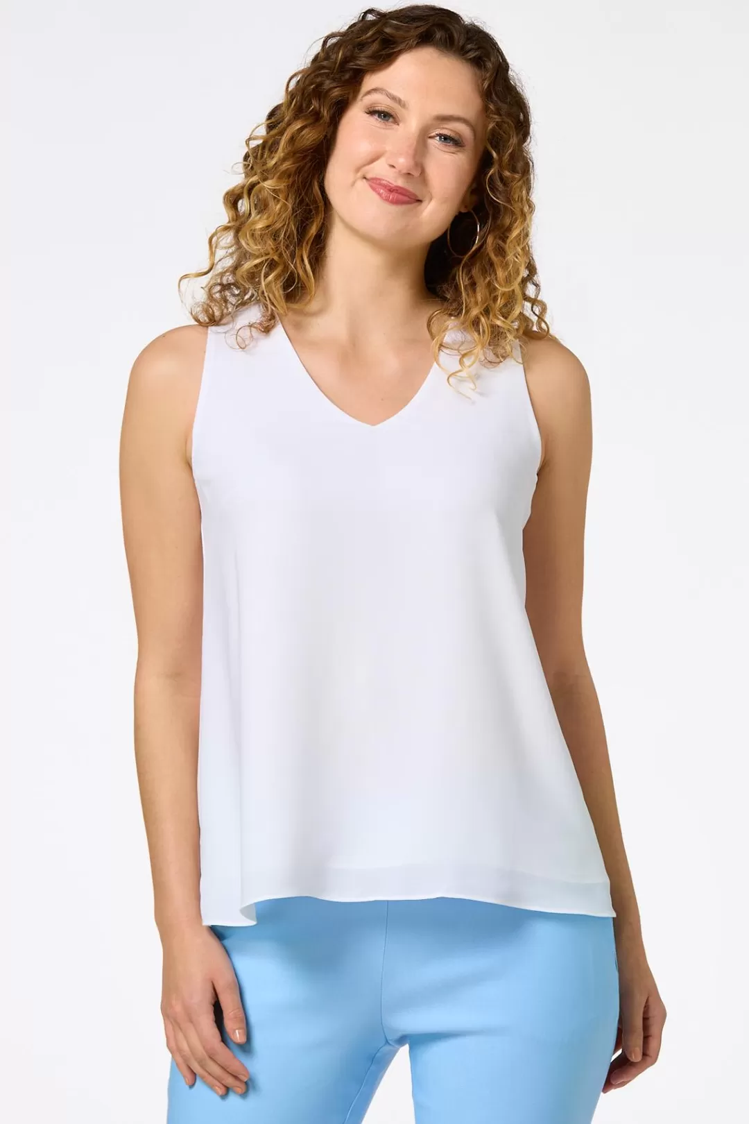 Cato Tops | Petite Dressy Layered Tank