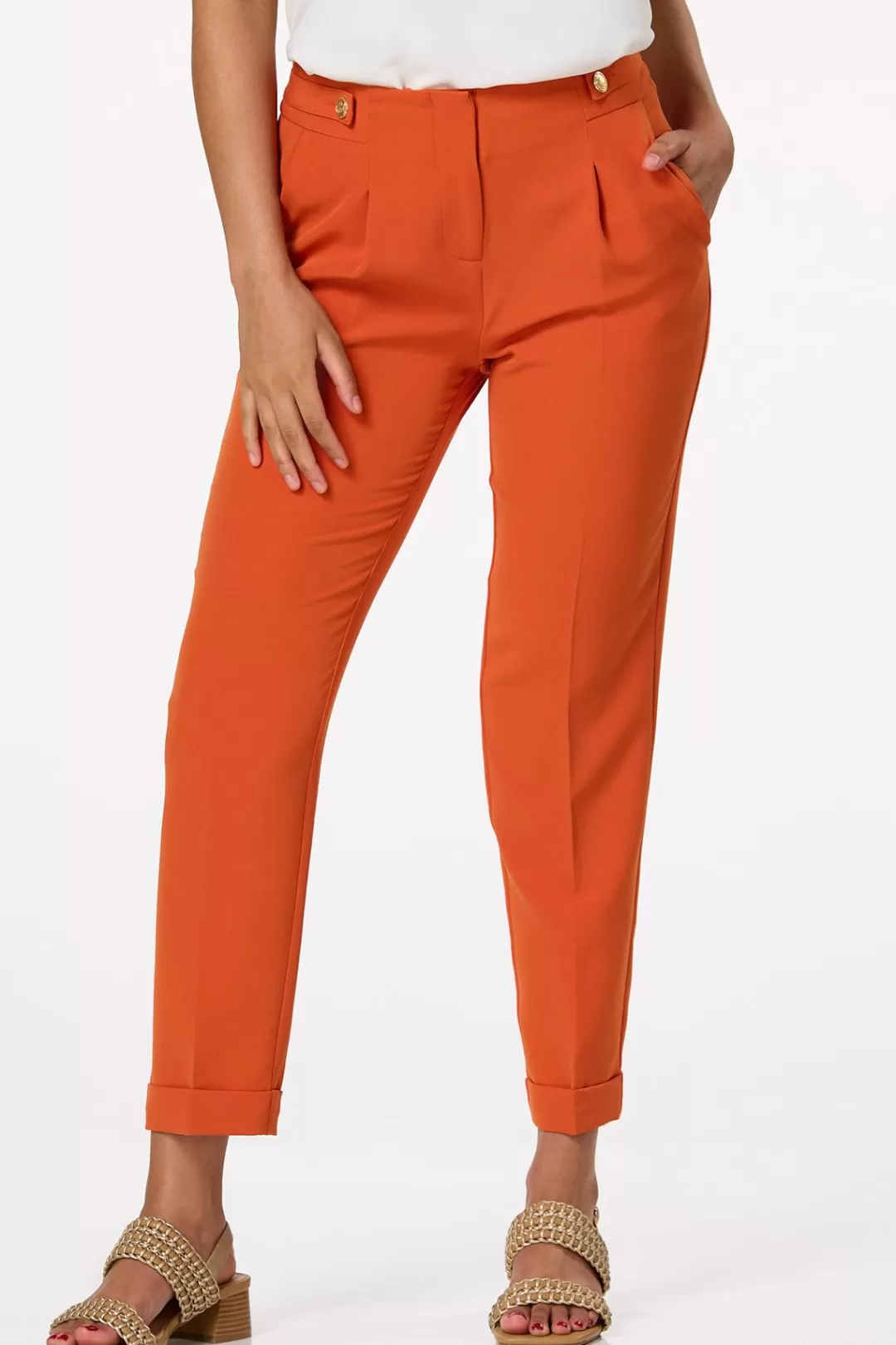 Cato Petites | Pants | Petite Slim Button Tab Pants