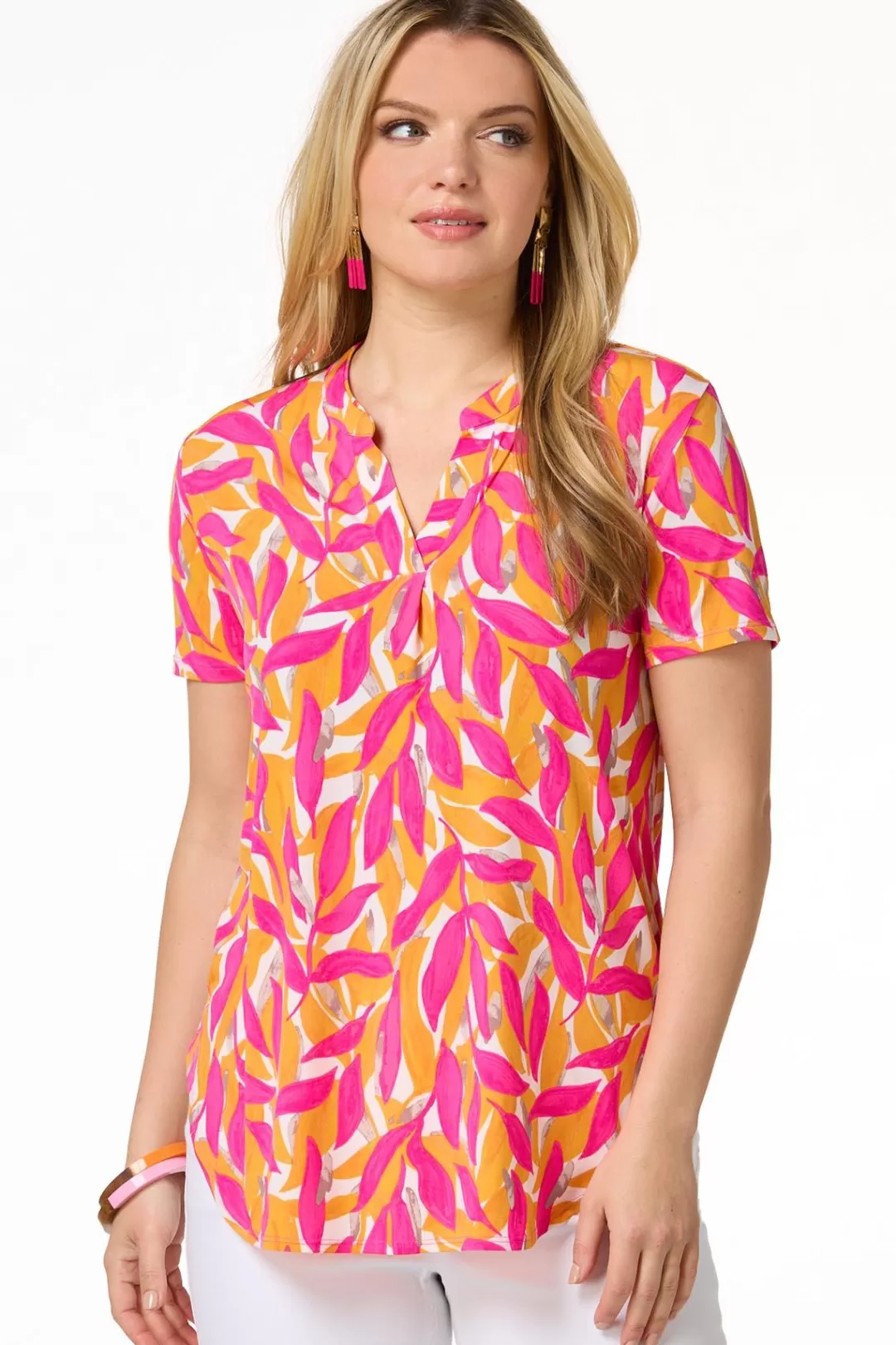 Cato Tops | Pink Island Glo Shirt