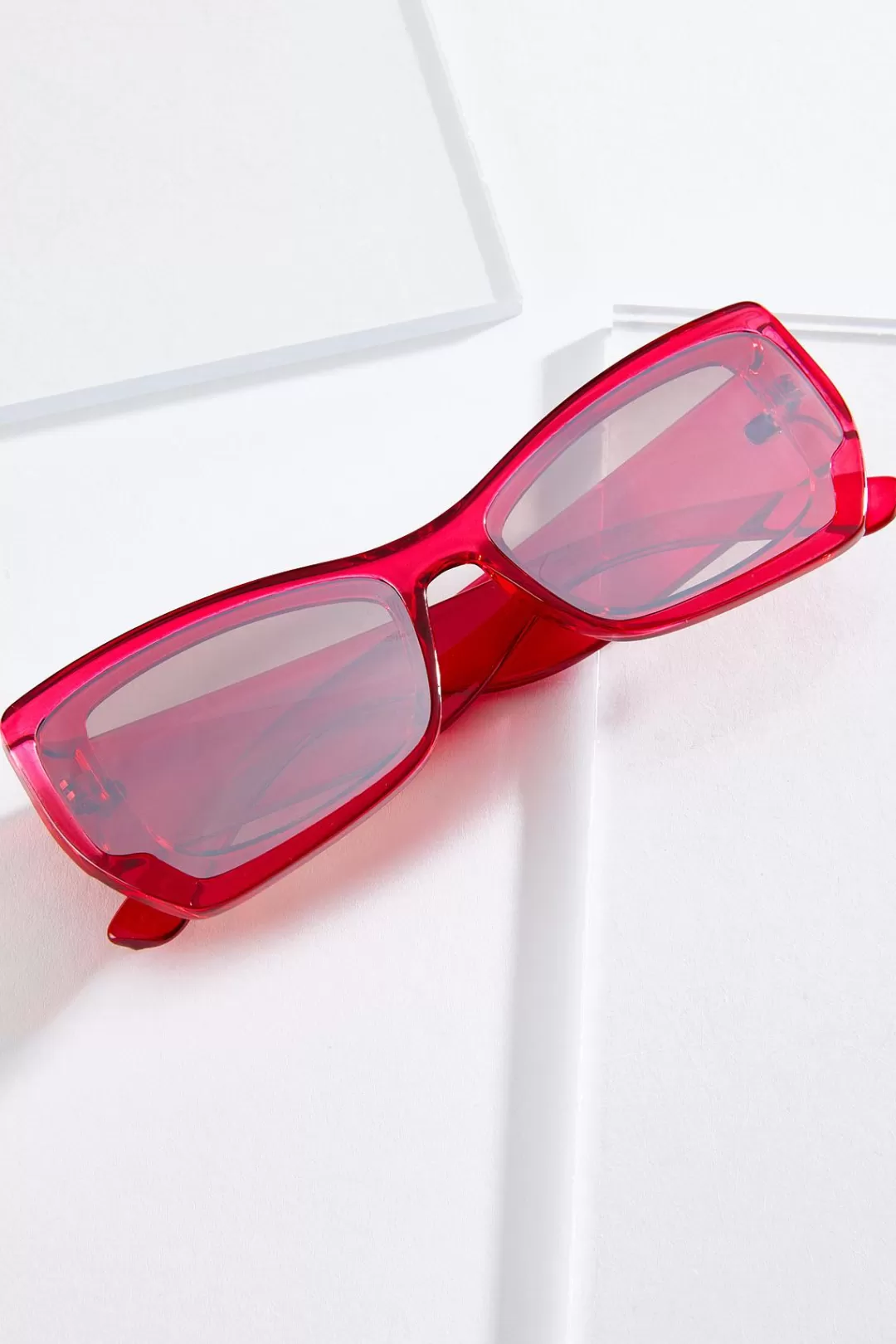 Cato Sunglasses | Pink Narrow Shield Sunglasses