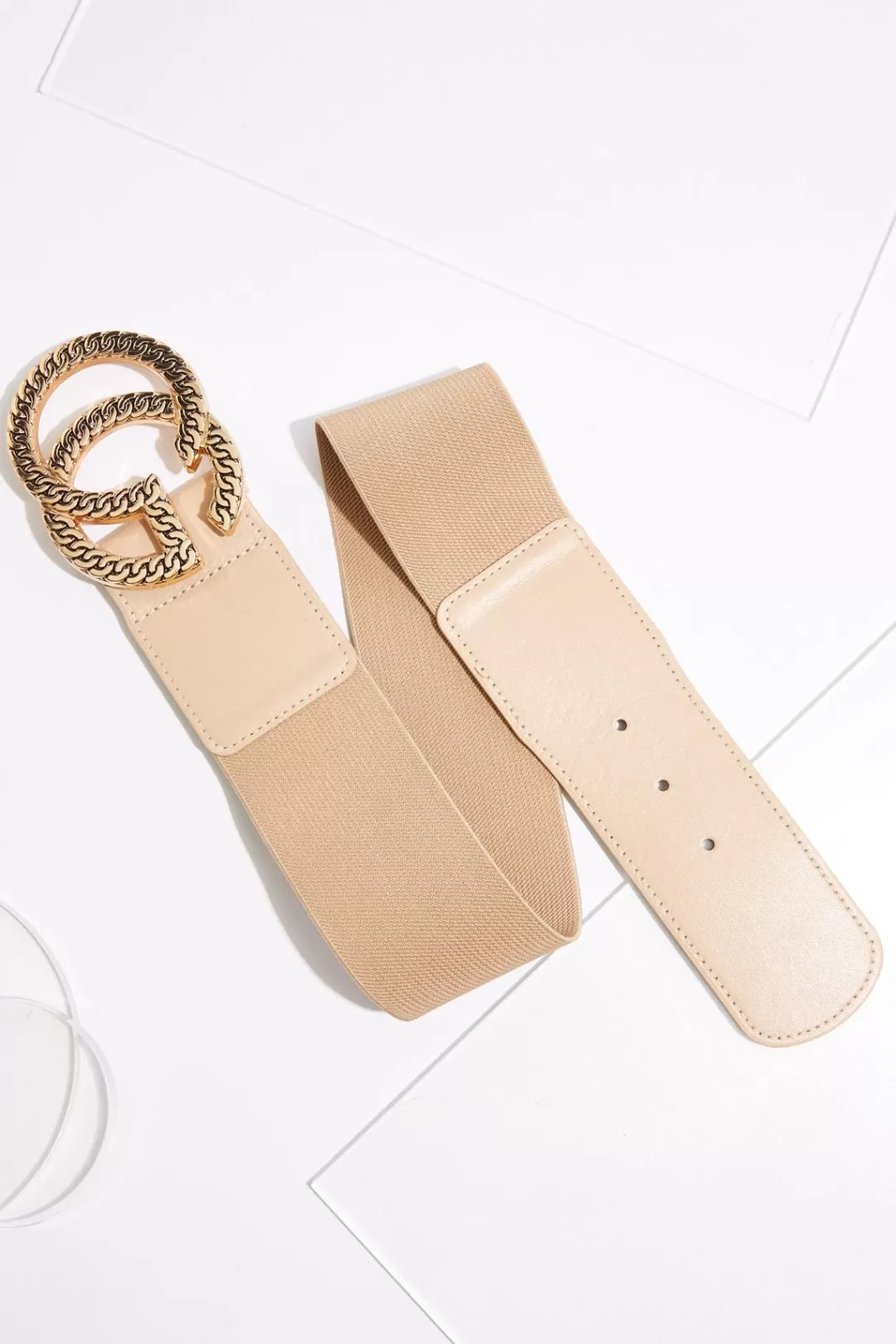 Cato Belts | Plus Size Interlock Buckle Stretch Belt