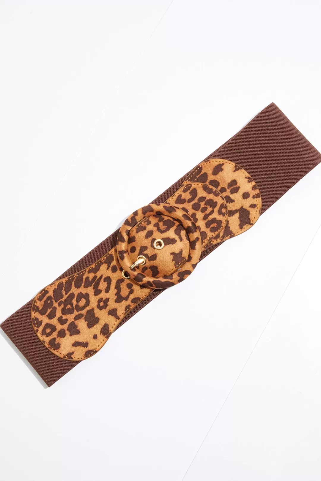 Cato Belts | Plus Size Leopard Buckle Stretch Belt