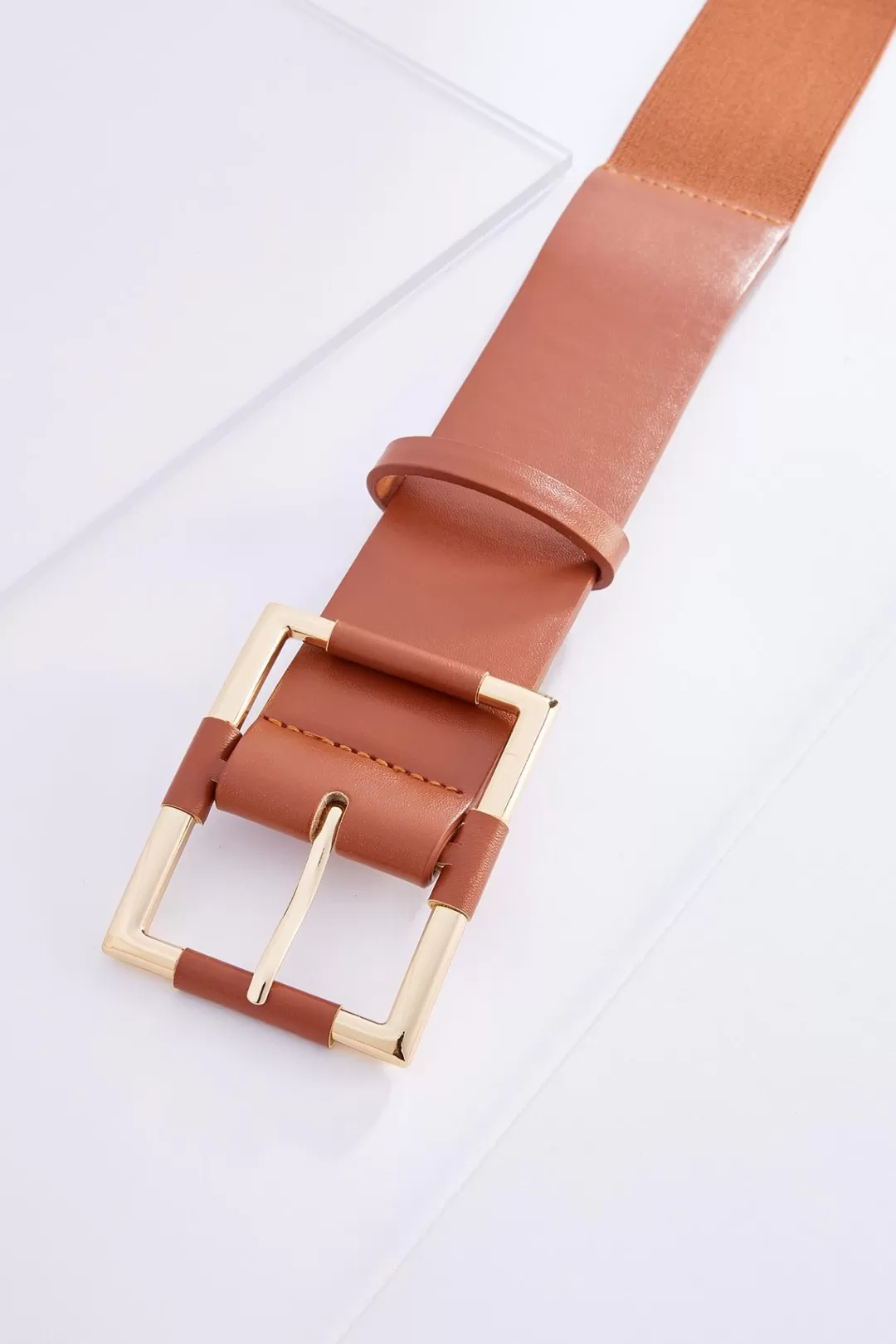 Cato Belts | Plus Size Square Buckle Stretch Belt