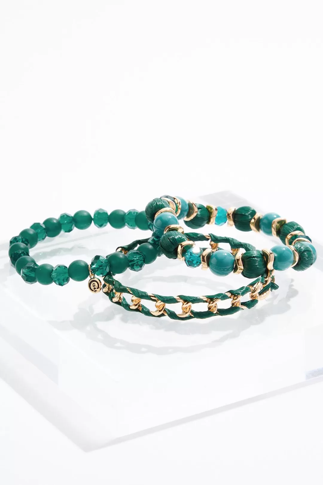 Cato Bracelets | Raffia Ball Wrapped Bracelet Set