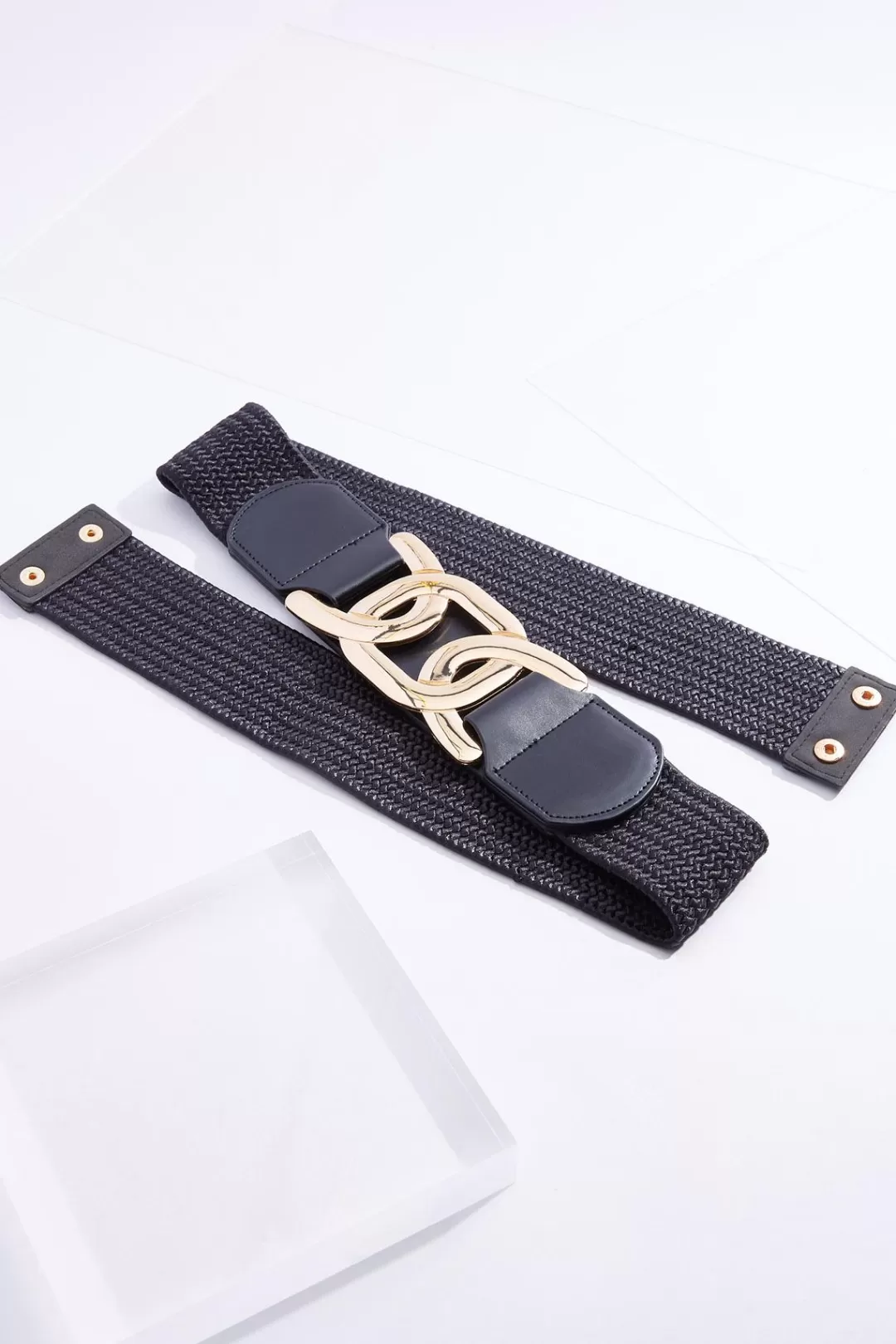 Cato Belts | Raffia Chain Link Stretch Belt