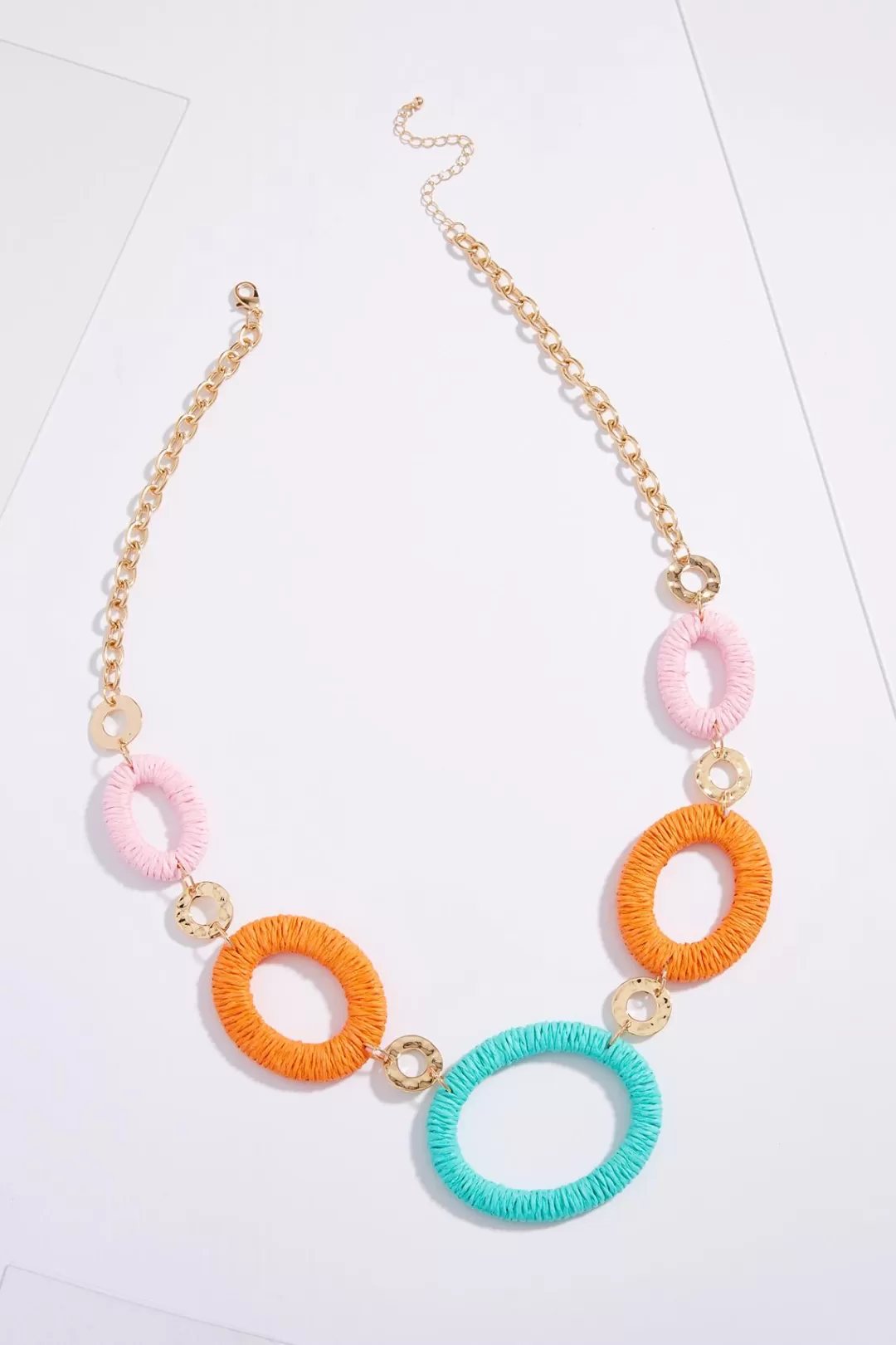 Cato Necklaces | Raffia Link Short Necklace