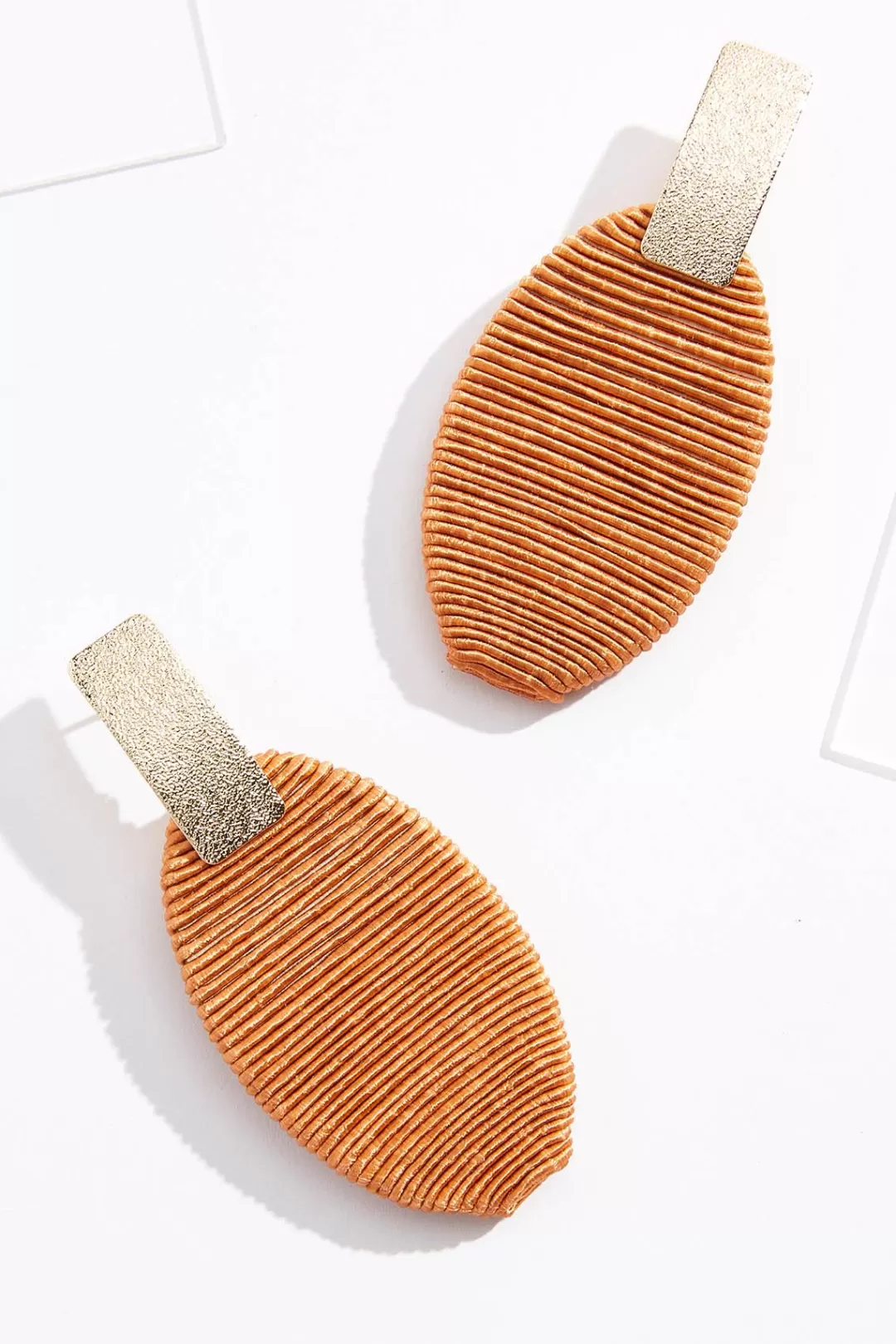 Cato Earrings | Raffia Oval Earrings