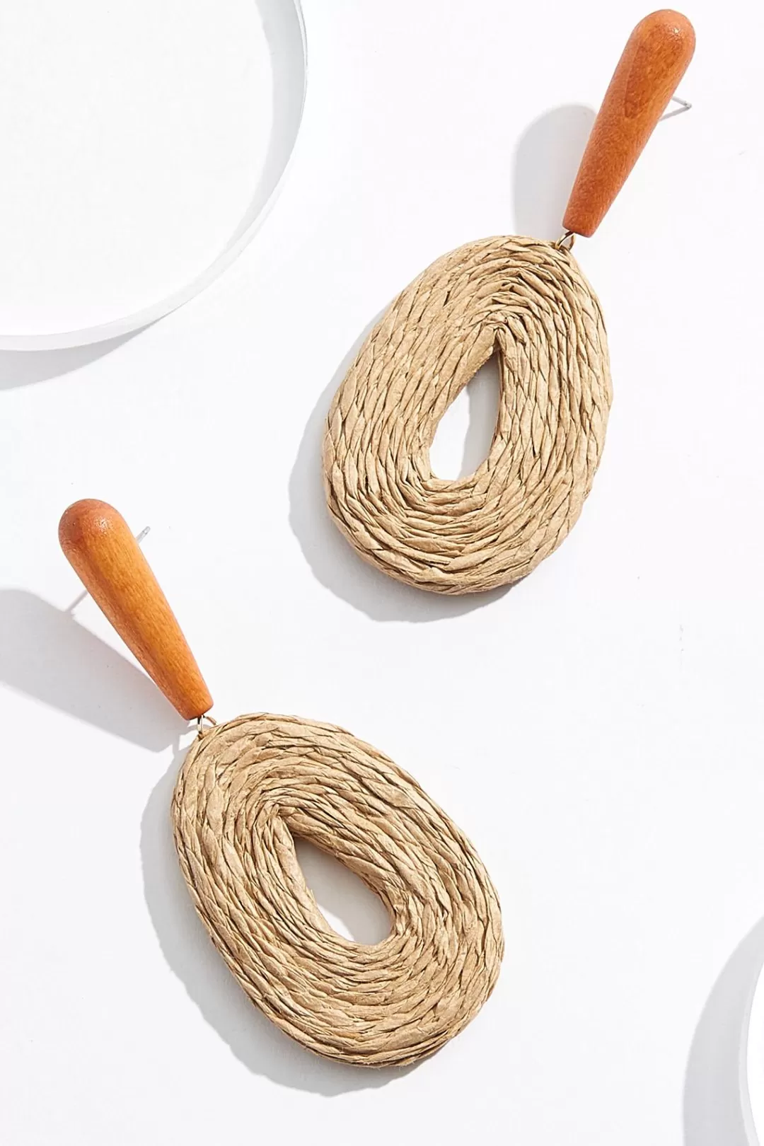 Cato Earrings | Raffia Statement Oval Earrings