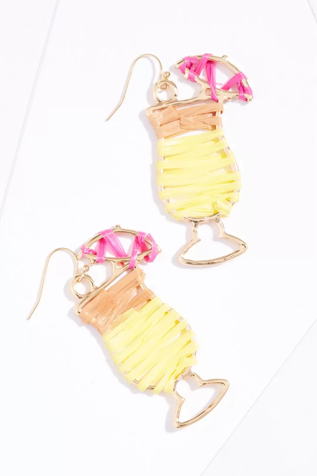 Cato Earrings | Raffia Wrapped Cocktail Earrings