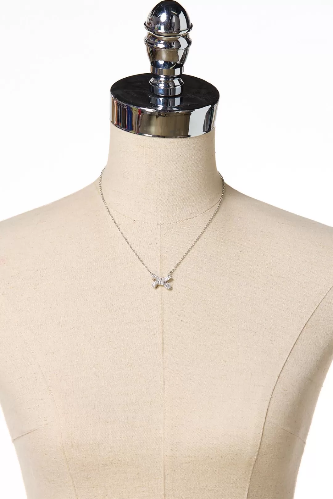 Cato Social Occasion | Necklaces | Rhinestone Bow Short Necklace