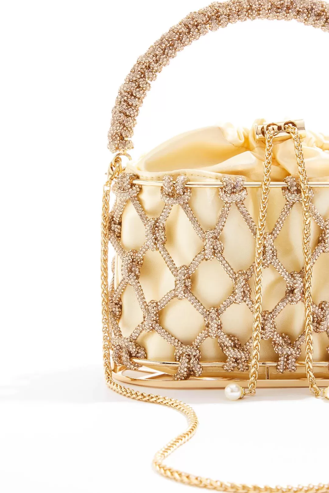 Cato Handbags | Rhinestone Caged Mini Bag